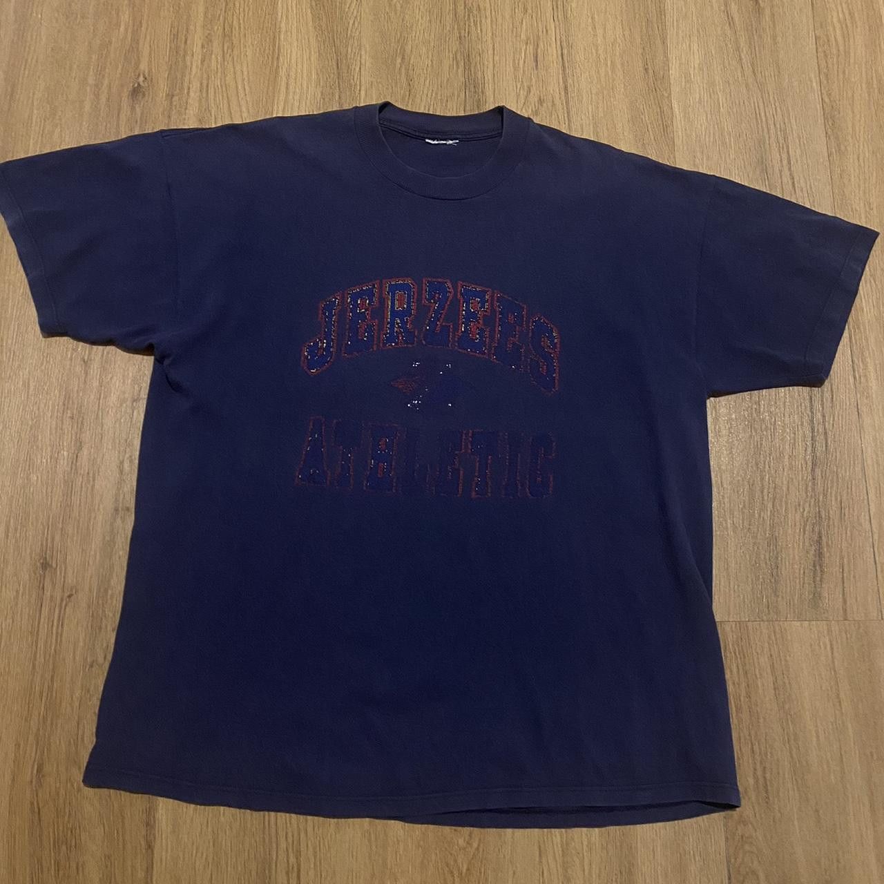 Jerzees Navy blue vintage Jerzees Athletic 90s graphic tee Size US XL / EU 56 / 4 - 1 Thumbnail