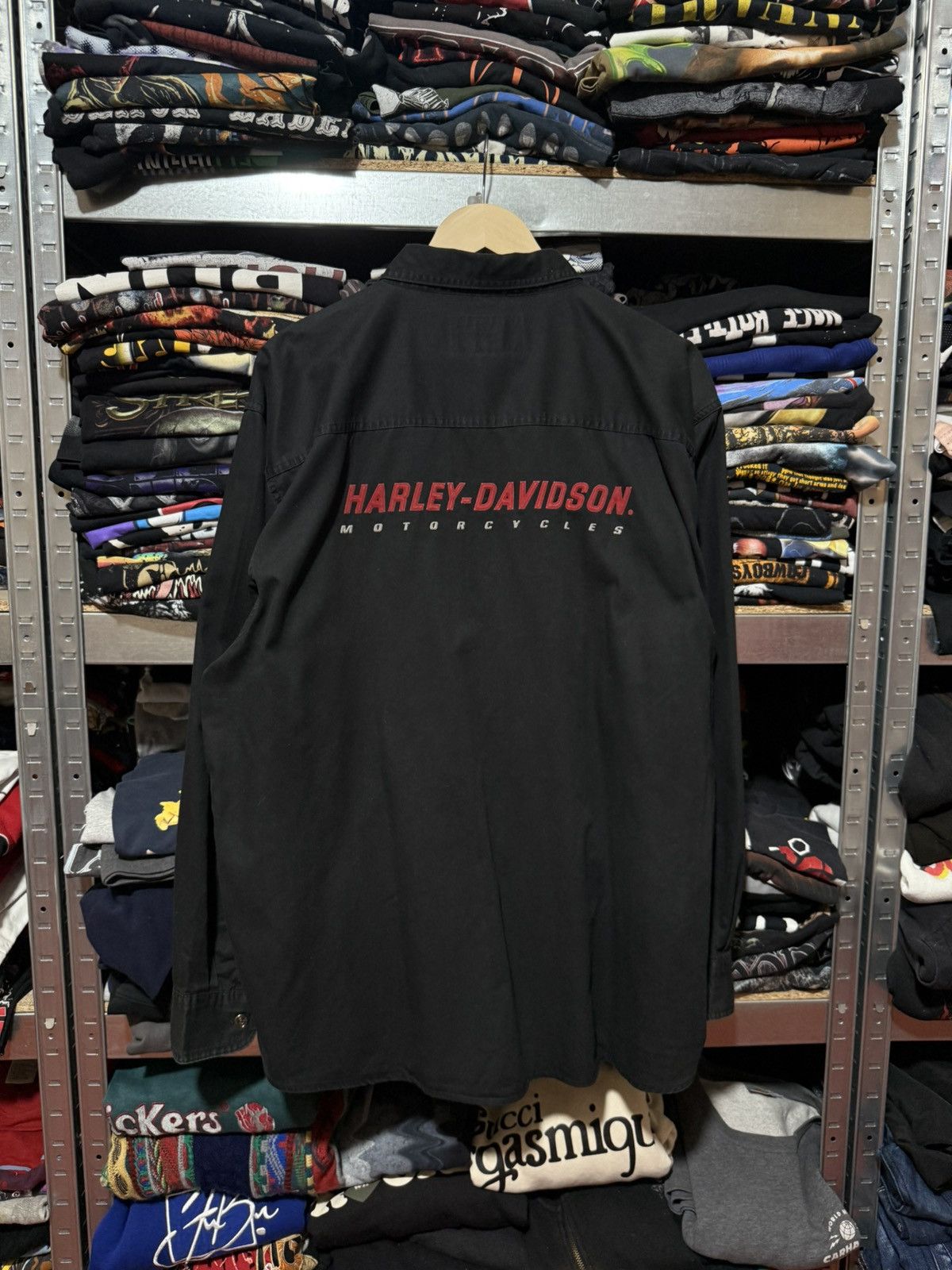 Harley Davidson Vintage 00s Harley Davidson Racing Button Long Sleeve Shirt Size US XXL / EU 58 / 5 - 2 Thumbnail