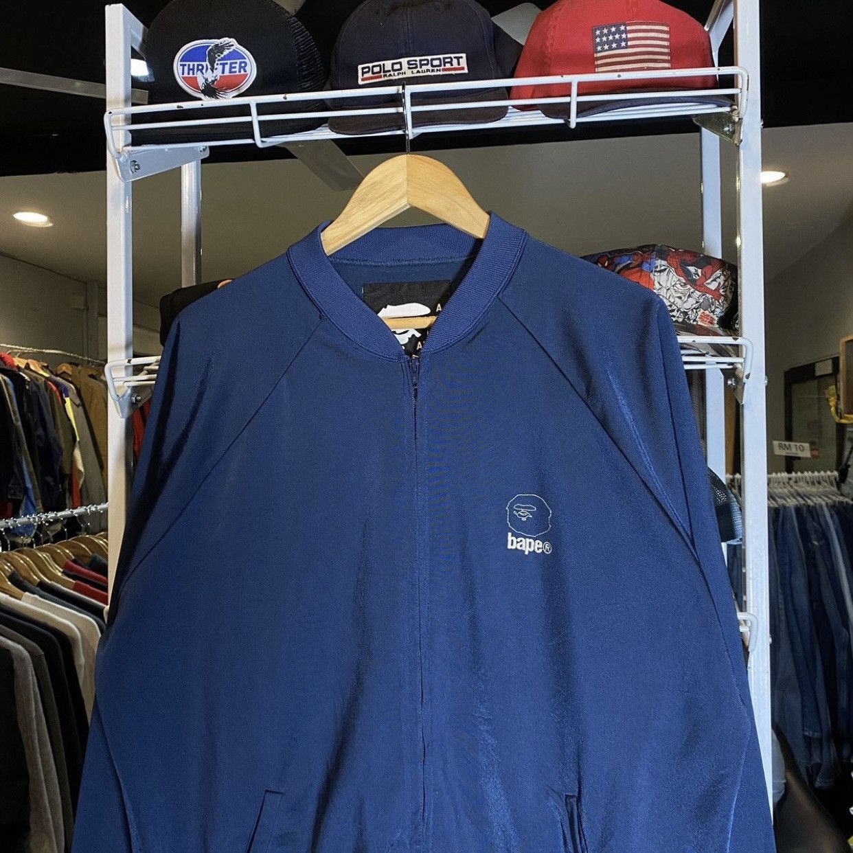 Bape × Vintage Bape Basic Logo Embroidered Track Jacket Size US XL / EU 56 / 4 - 4 Thumbnail