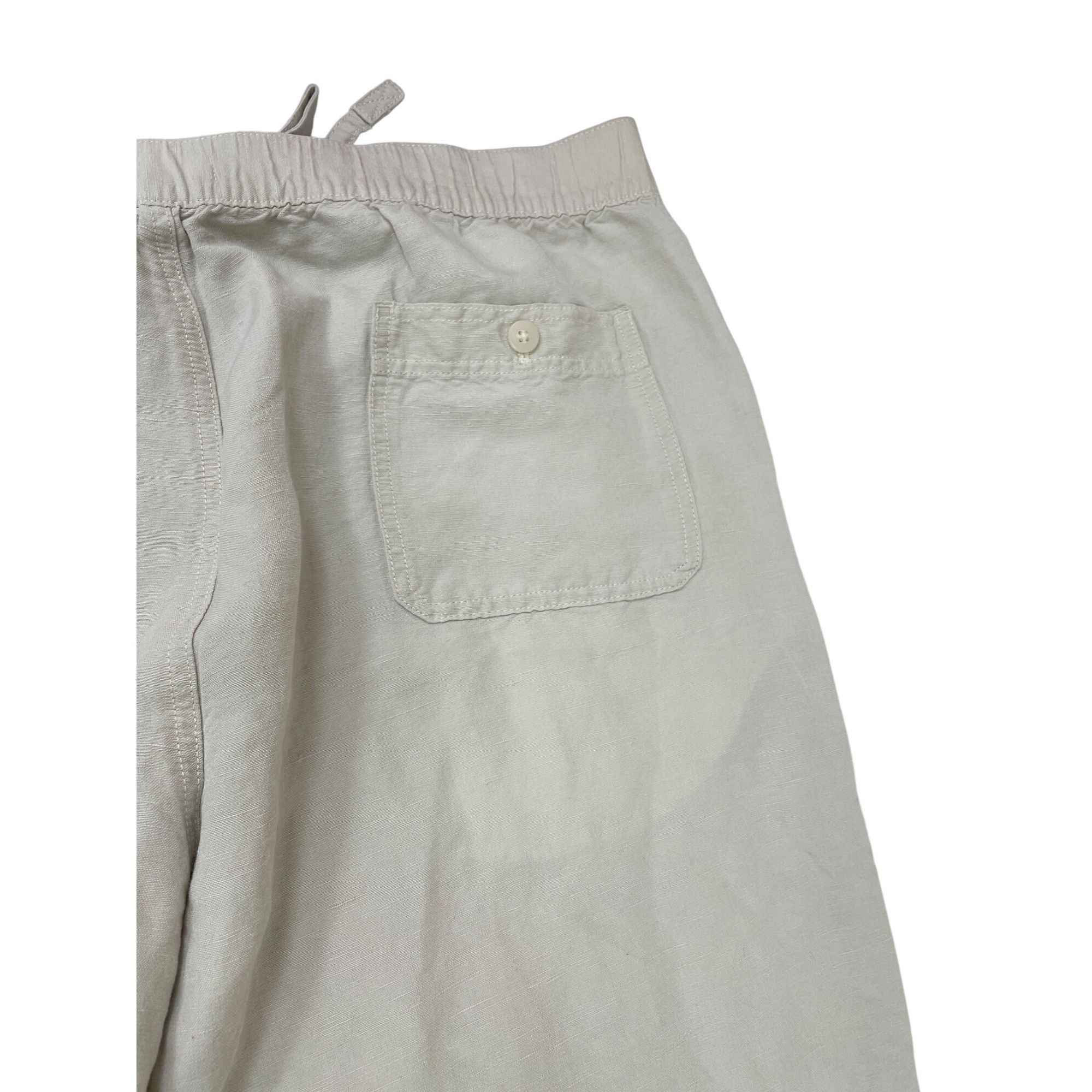 Cubavera Cubavera womans beige Drawstring Linen blend wide leg pants Size 24" / US 00 / IT 34 - 13 Thumbnail