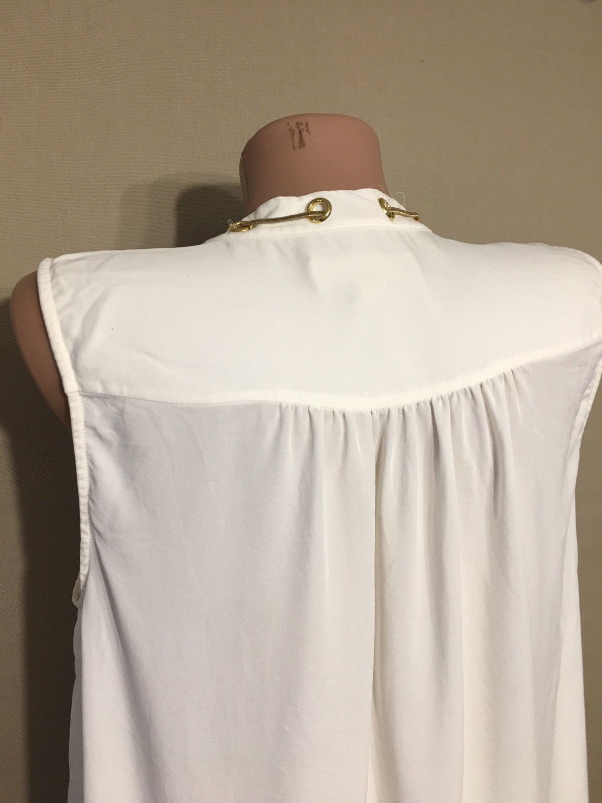 Michael Kors Michael Kors Chain-Neck Silk Blouse Sleeveless Size L Size L / US 10 / IT 46 - 6 Thumbnail