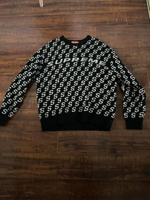 Supreme Supreme S Repeat Sweater Black | Grailed