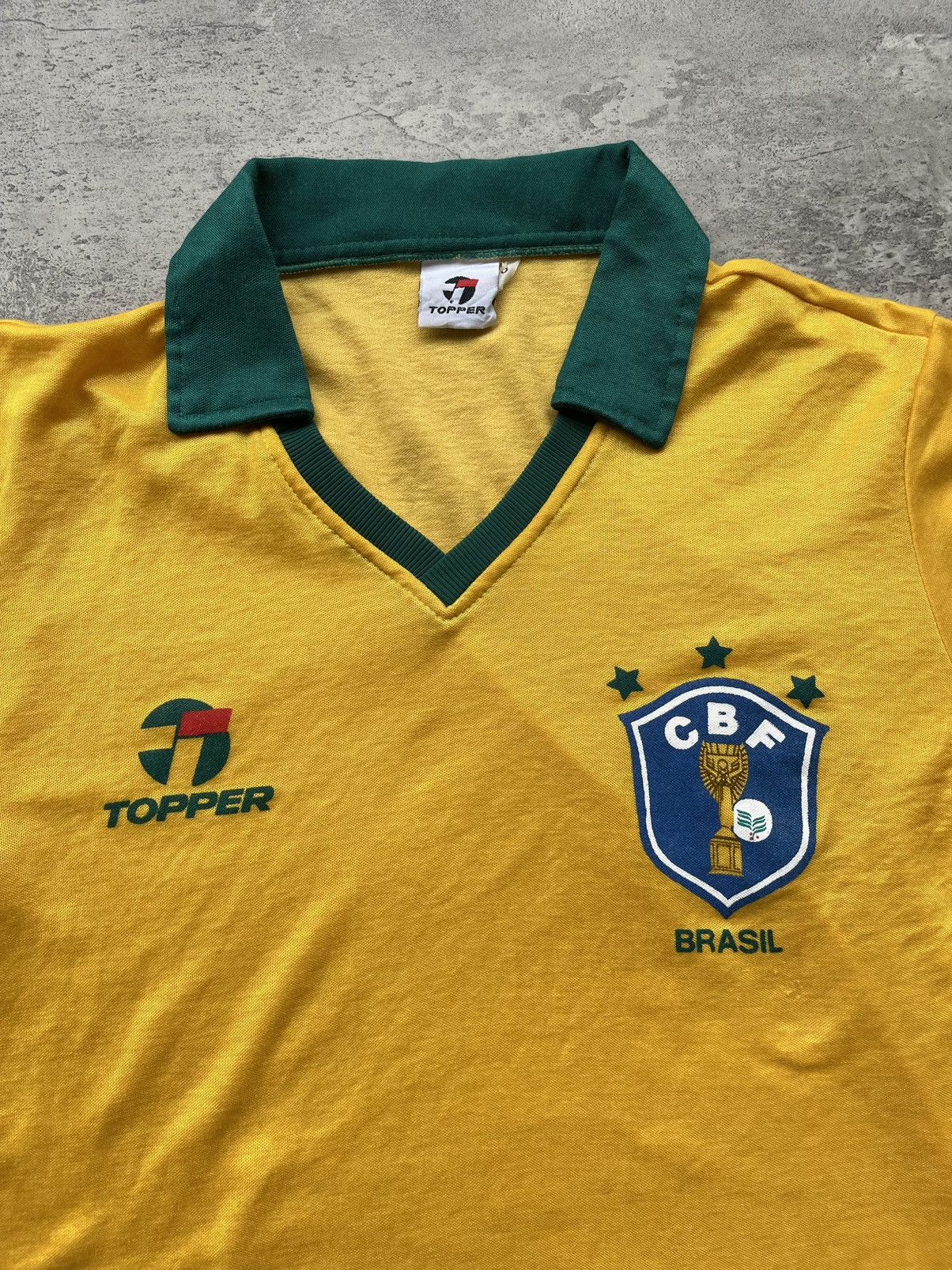 Topperz Vintage Jersey Brazil Word Cup 1986 Size US M / EU 48-50 / 2 - 2 Thumbnail