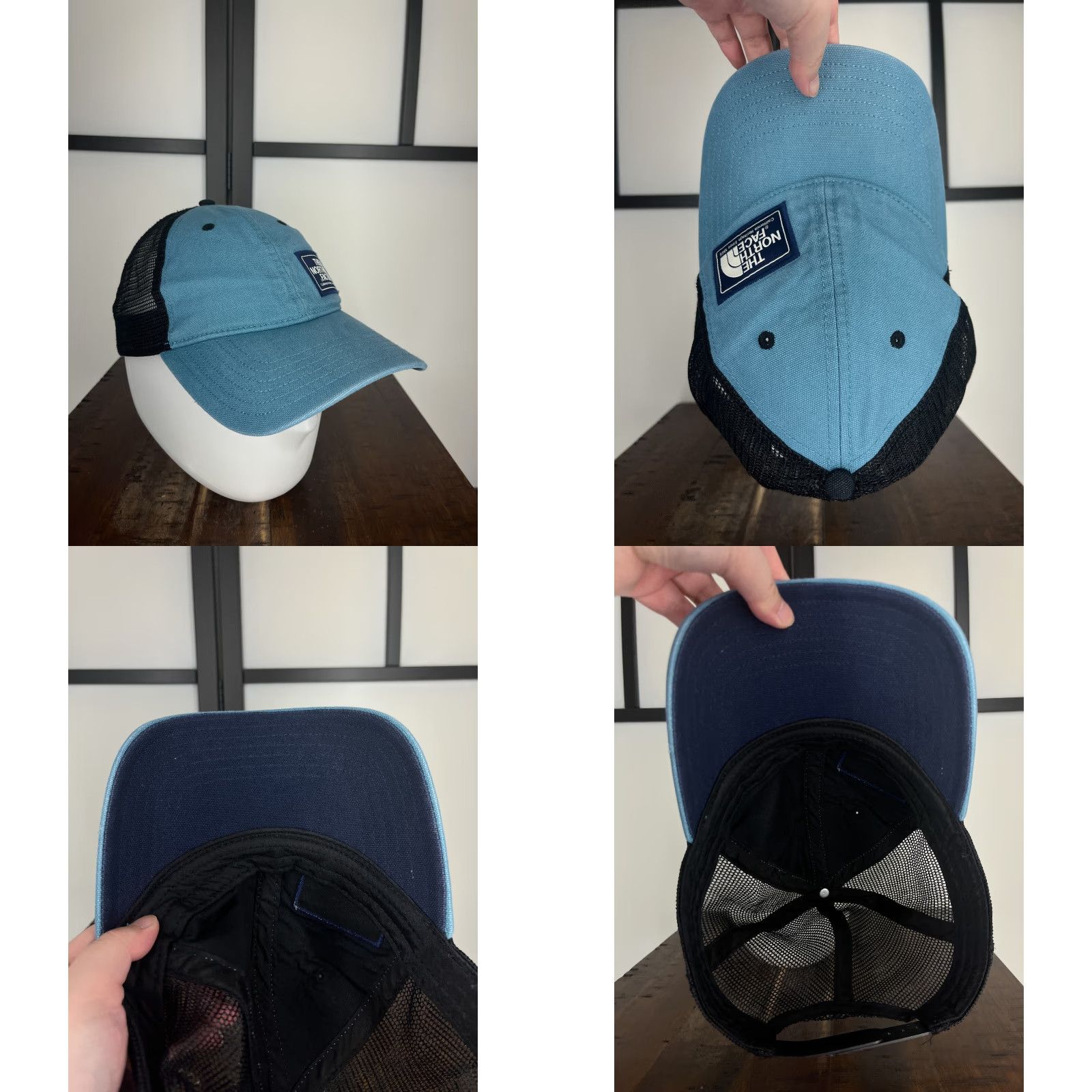 The North Face The North Face Hat Cap Snap Back Adult OS Blue Poly Trucker California Heritage Size ONE SIZE - 8 Thumbnail