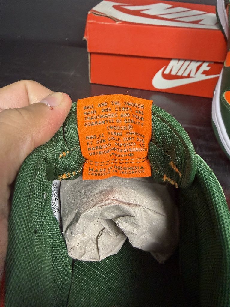 Nike Nike Dunk Low Retro "Miami Hurricanes" - Size 7 Size US 7 / EU 40 - 7 Thumbnail