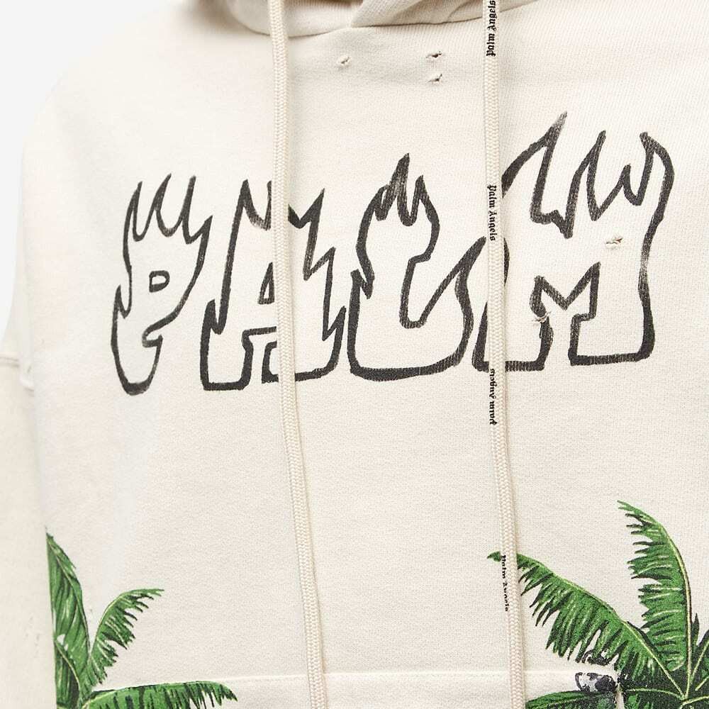Palm Angels o1y0325 Logo Hoodie in Off White/Green Size US XS / EU 42 / 0 - 2 Thumbnail
