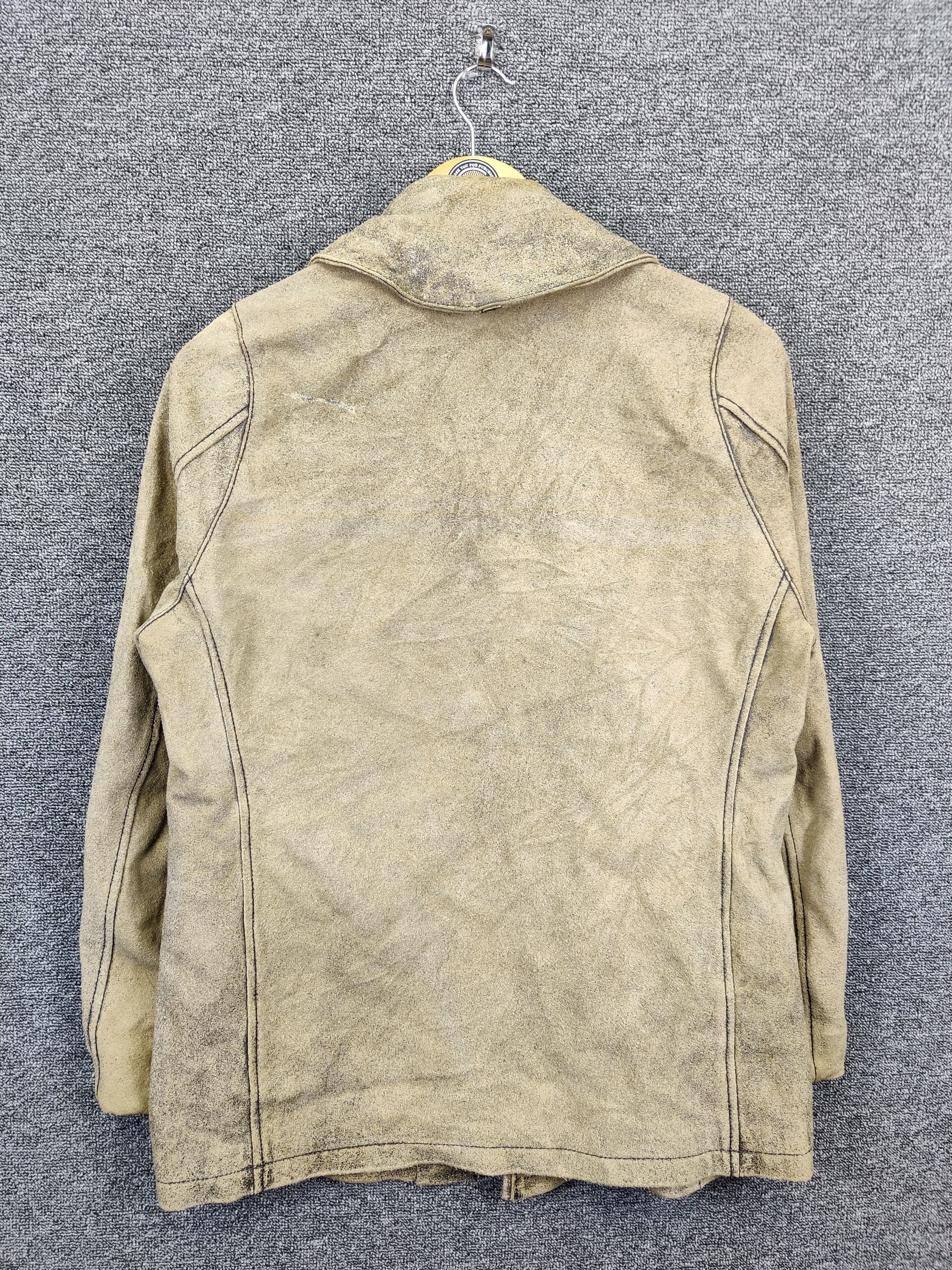 ABAHOUSE Vintage Abahouse Leather Cream Coat Jacket Size US M / EU 48-50 / 2 - 6 Thumbnail