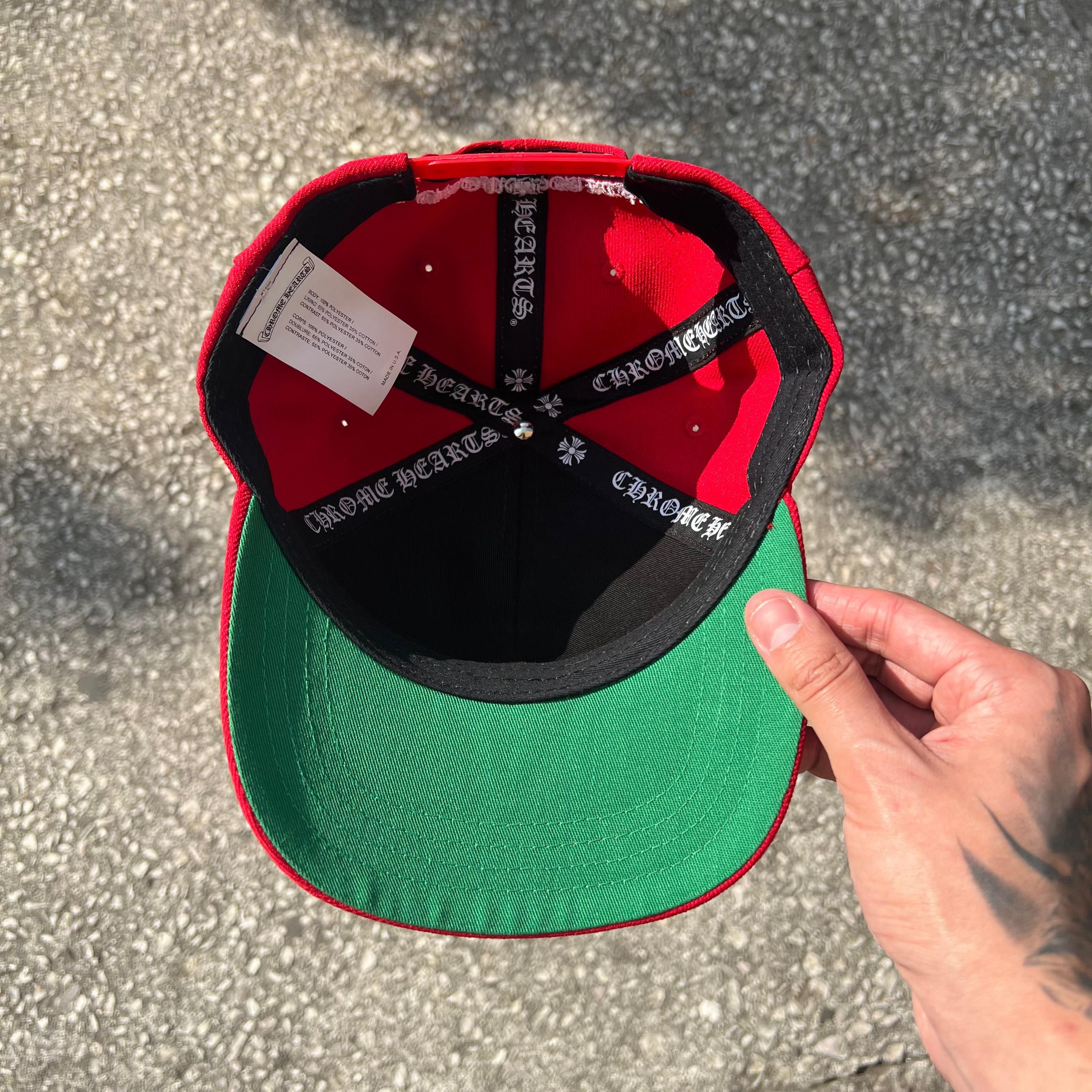 Chrome Hearts Chrome Hearts CH Baseball Hat Red Size ONE SIZE - 6 Thumbnail