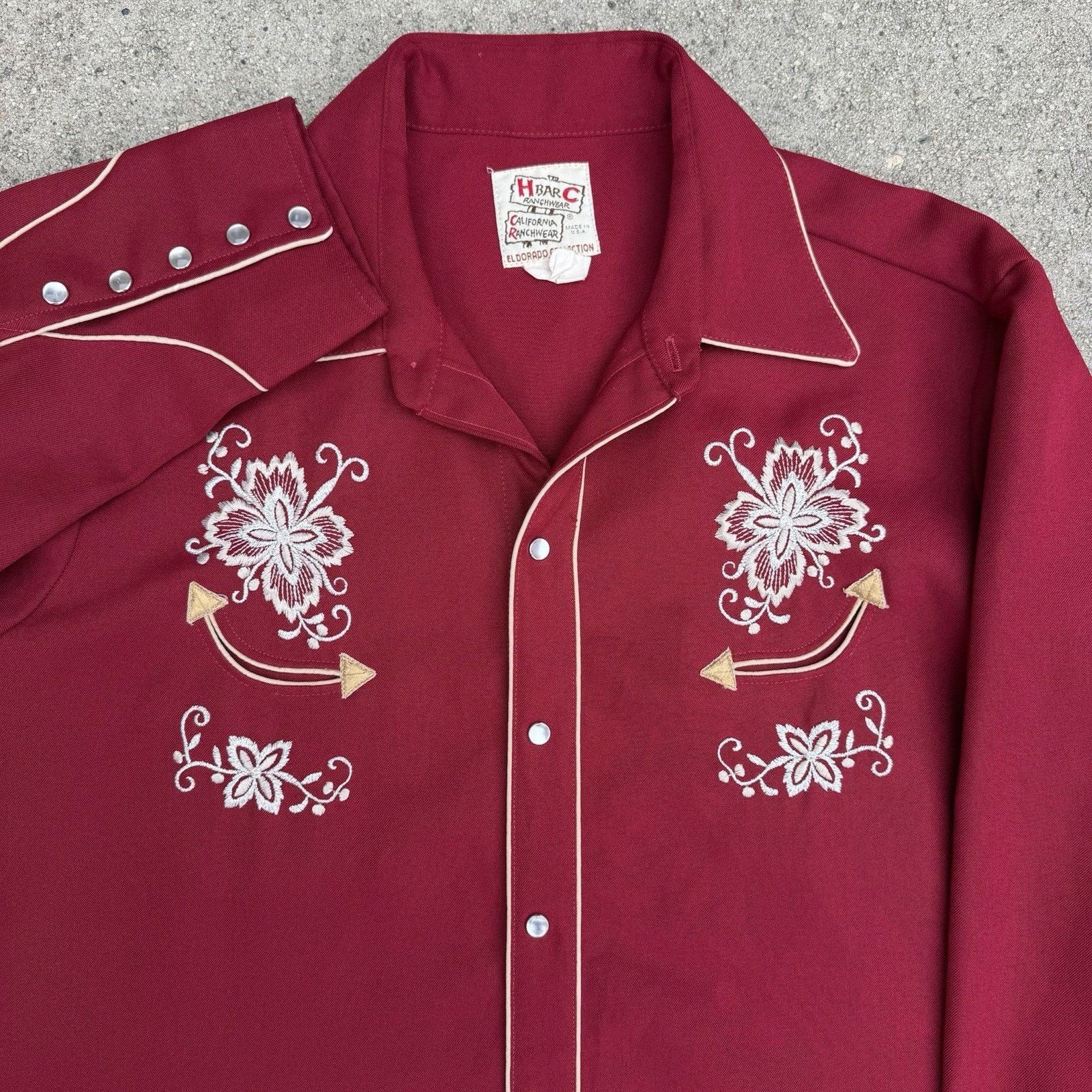 Vintage Vintage H Bar C Cali Ranchwear Western Pearl Snap Shirt Size US XL / EU 56 / 4 - 1 Thumbnail