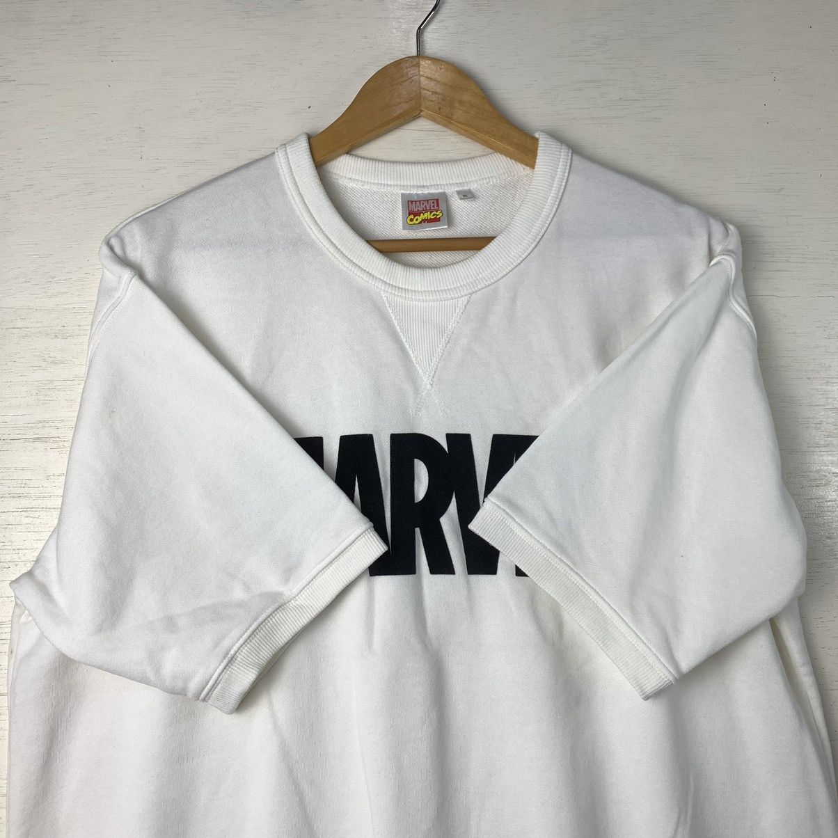 Japanese Brand × Marvel Comics × Vintage LAST DROP‼️ Vintage GU x Marvel Short Sleeve Sweatshirt Size US XL / EU 56 / 4 - 14 Thumbnail