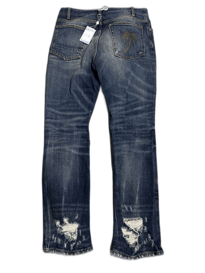 Palm Angels Palm Angels Distressed Denim Pants Long Length Size US 31 - 1 Thumbnail