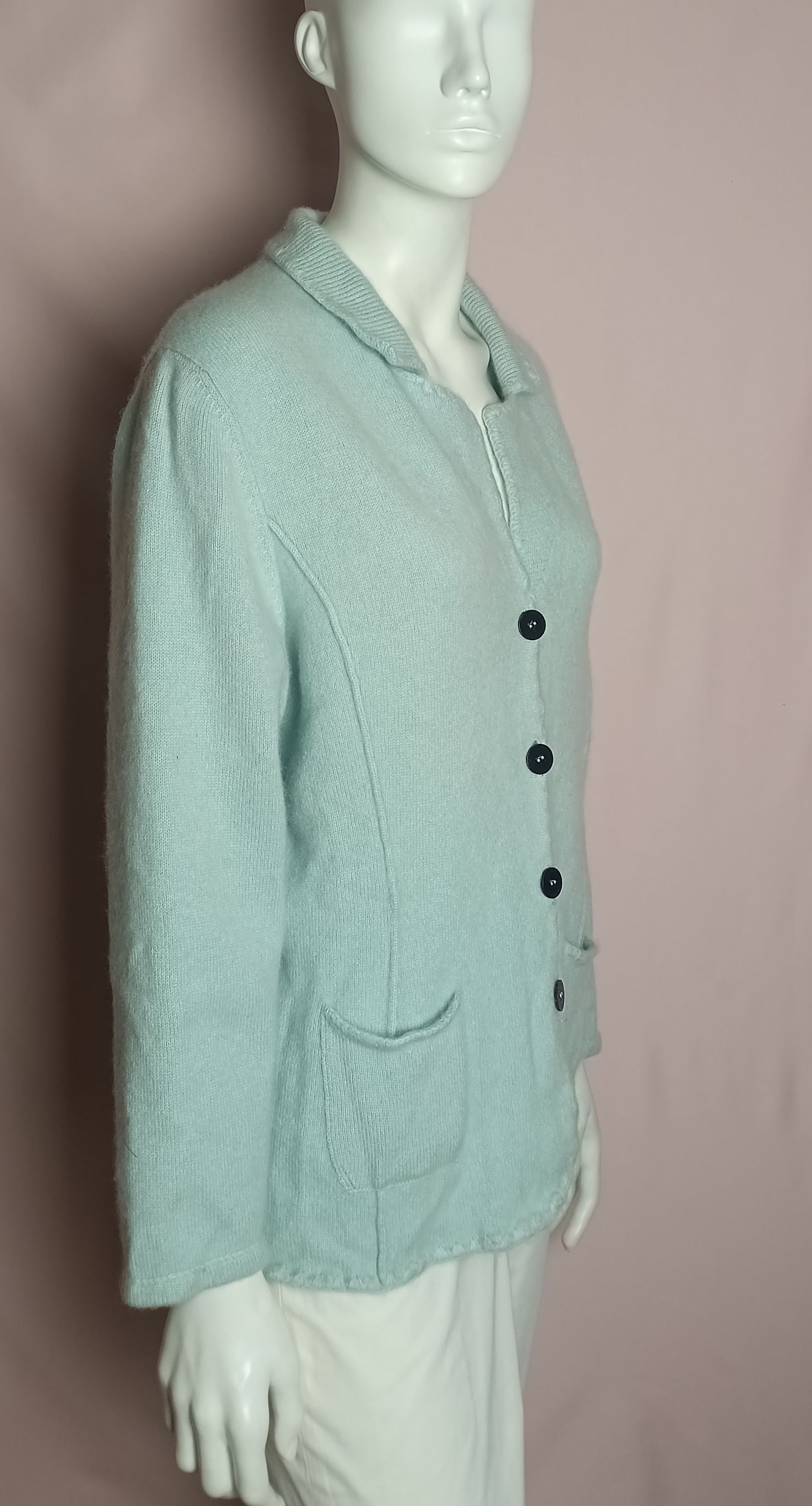 Other LUNARIA Cashmere Light Blue Cardigan IT 50 Size L / US 10 / IT 46 - 4 Thumbnail