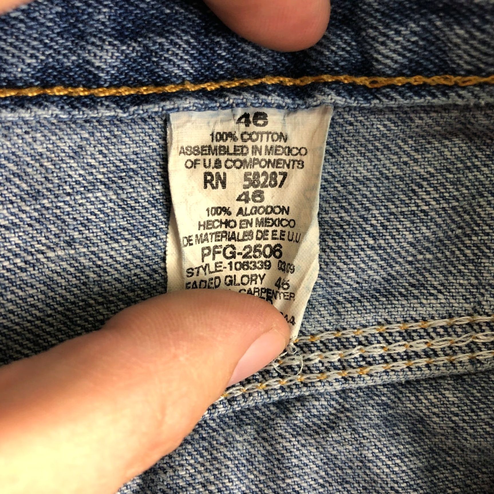 Faded Glory Faded Glory Mens Size 46 Blue Jean Carpenter Shorts Mid Rise Medium Wash Bermuda Shorts Casual Denim Cotton Beach Outdoor Pockets Regular Size US 30 / EU 46 - 7 Thumbnail