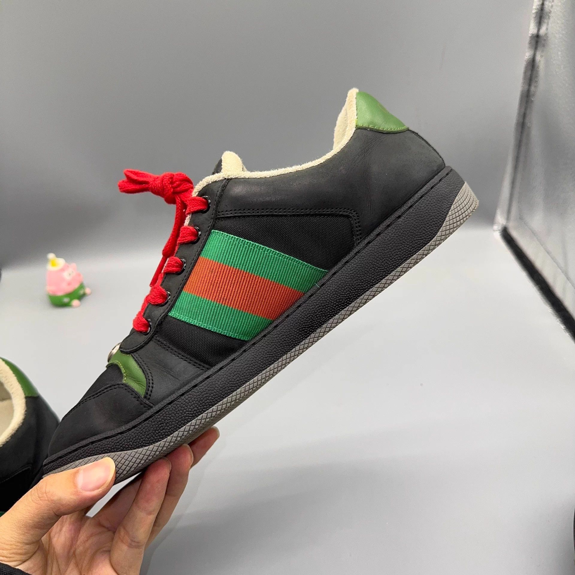 Gucci Gucci Screener GG Enamel Black Sneakers Size US 8 / EU 41 - 6 Thumbnail