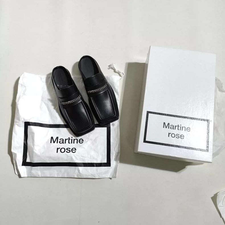 Martine Rose Martine Rose Calfskin square toe open toed M ü ller shoes Size US 7.5 / IT 37.5 - 1 Thumbnail