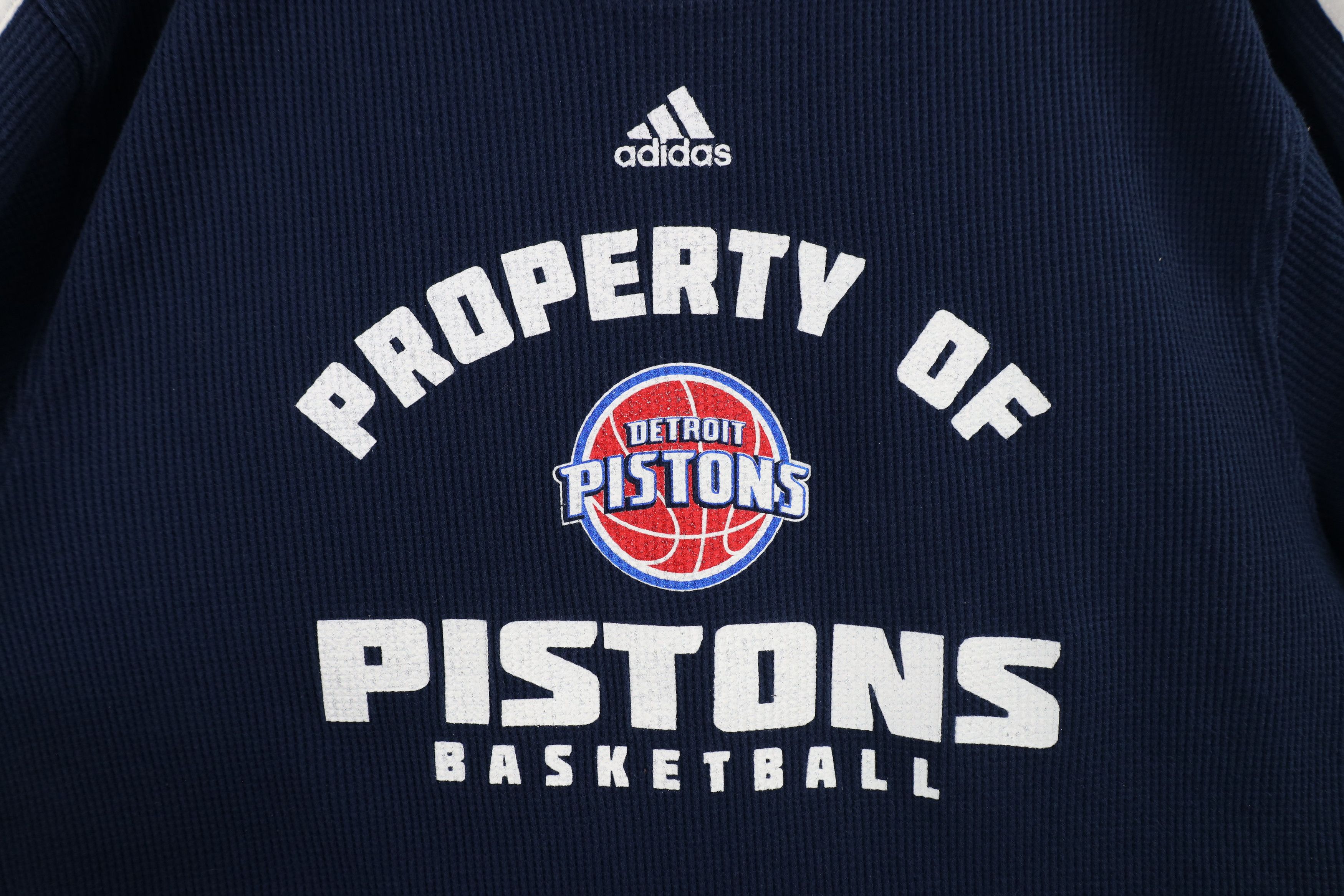 Adidas × Vintage Vintage Adidas Basketball Thermal Waffle Knit T-Shirt Blue Size US XL / EU 56 / 4 - 4 Thumbnail
