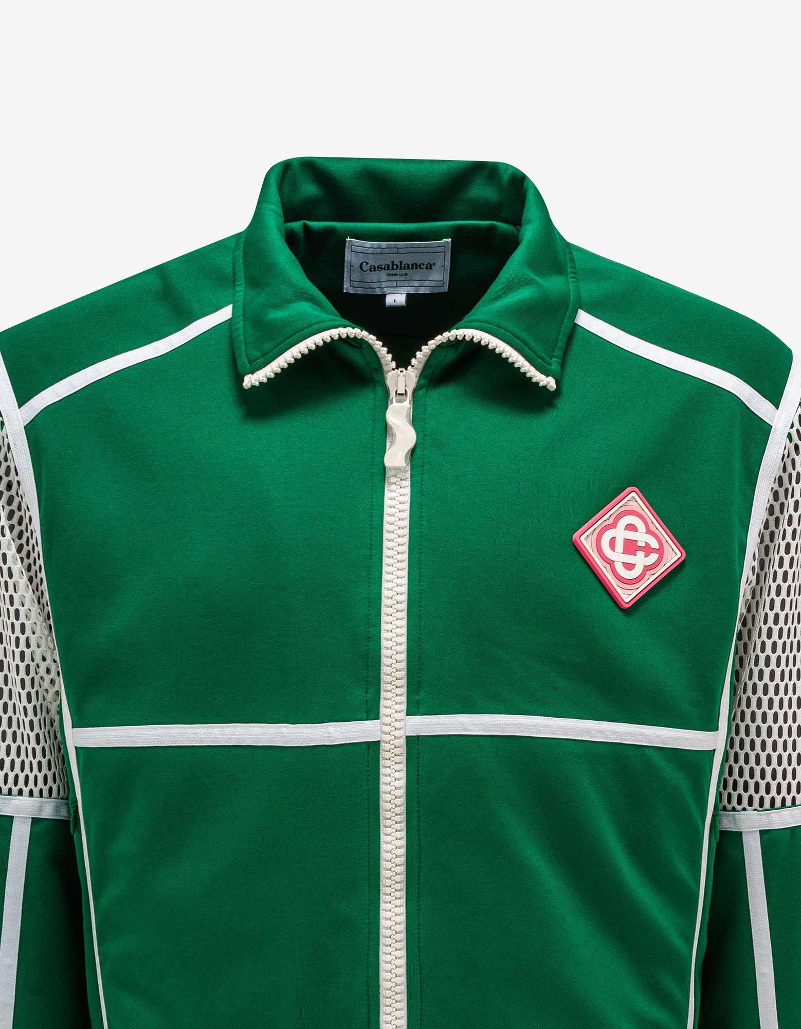 Casablanca Green Interlock Mesh Track Jacket Size US S / EU 44-46 / 1 - 3 Thumbnail