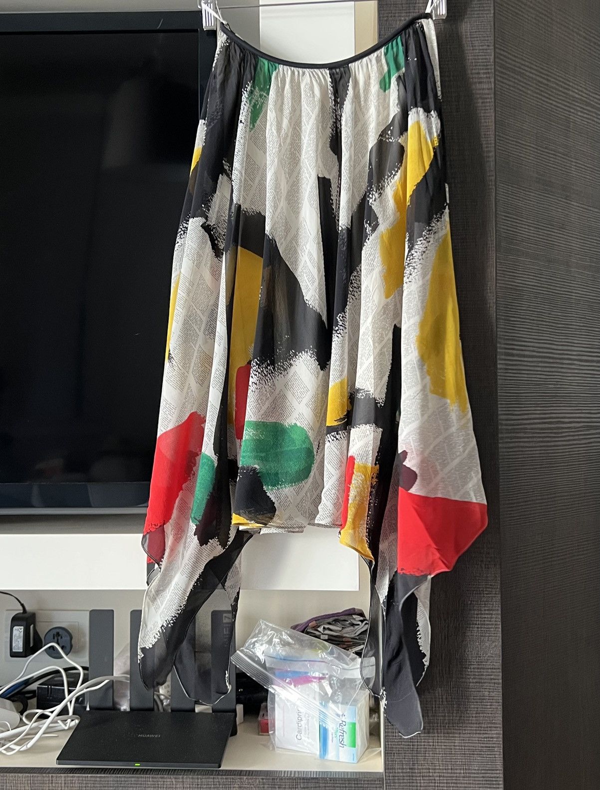 Celine Celine Phoebe Philo SS14 Brushstroke Sheer Silk Skirt Size 27" / US 4 / IT 40 - 1 Thumbnail