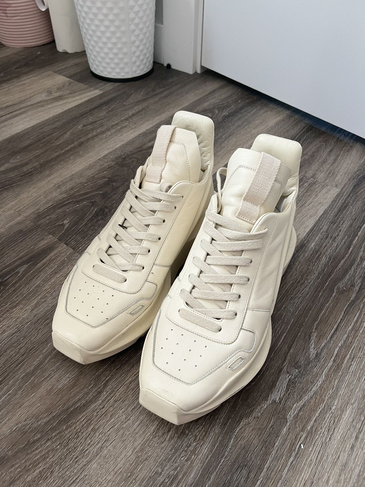 Rick Owens × Rick Owens Drkshdw RICK OWENS GETH RUNNER MILK | Grailed