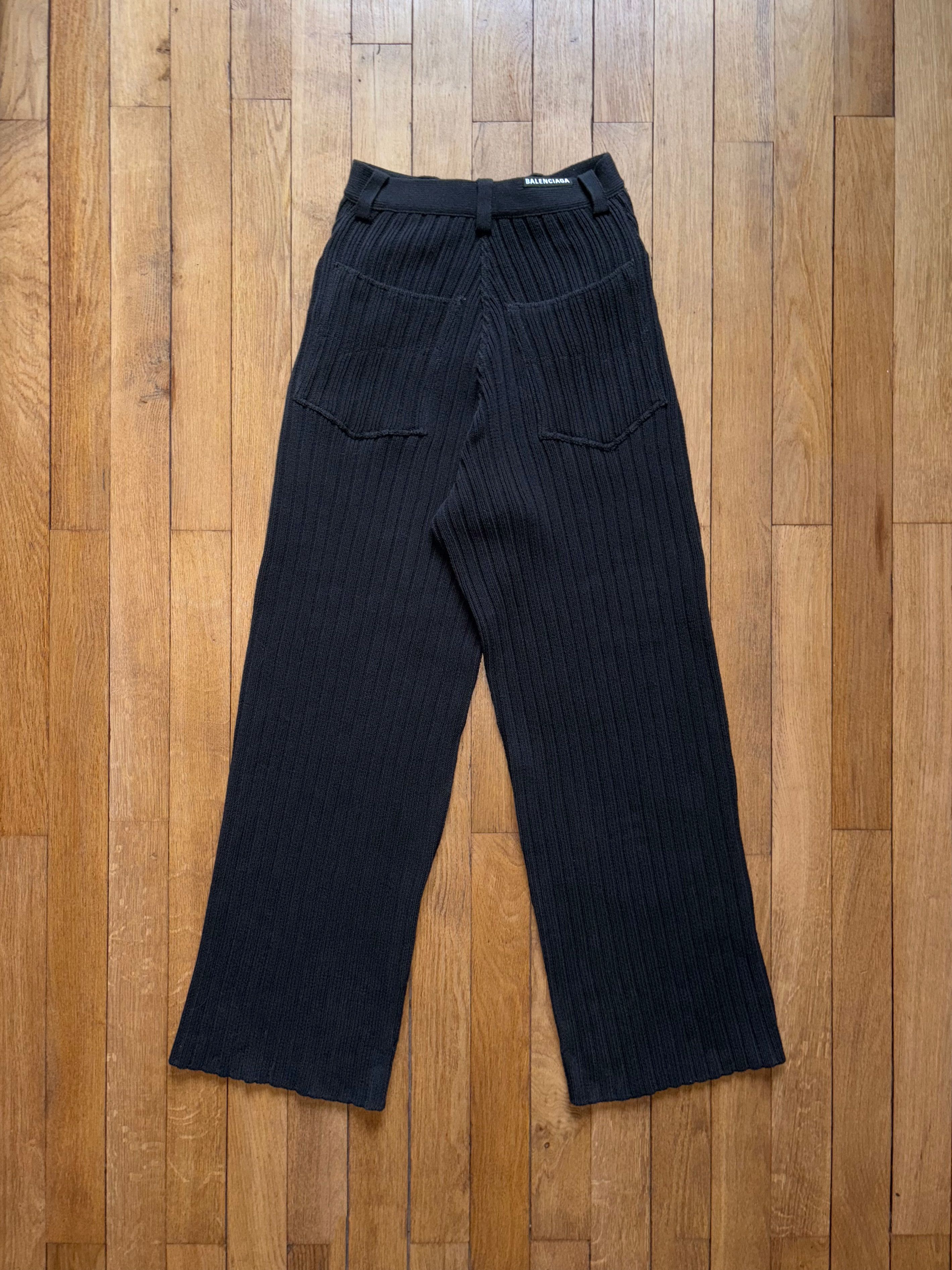 Balenciaga Balenciaga cotton knit rib pants Size US 28 / EU 44 - 2 Thumbnail