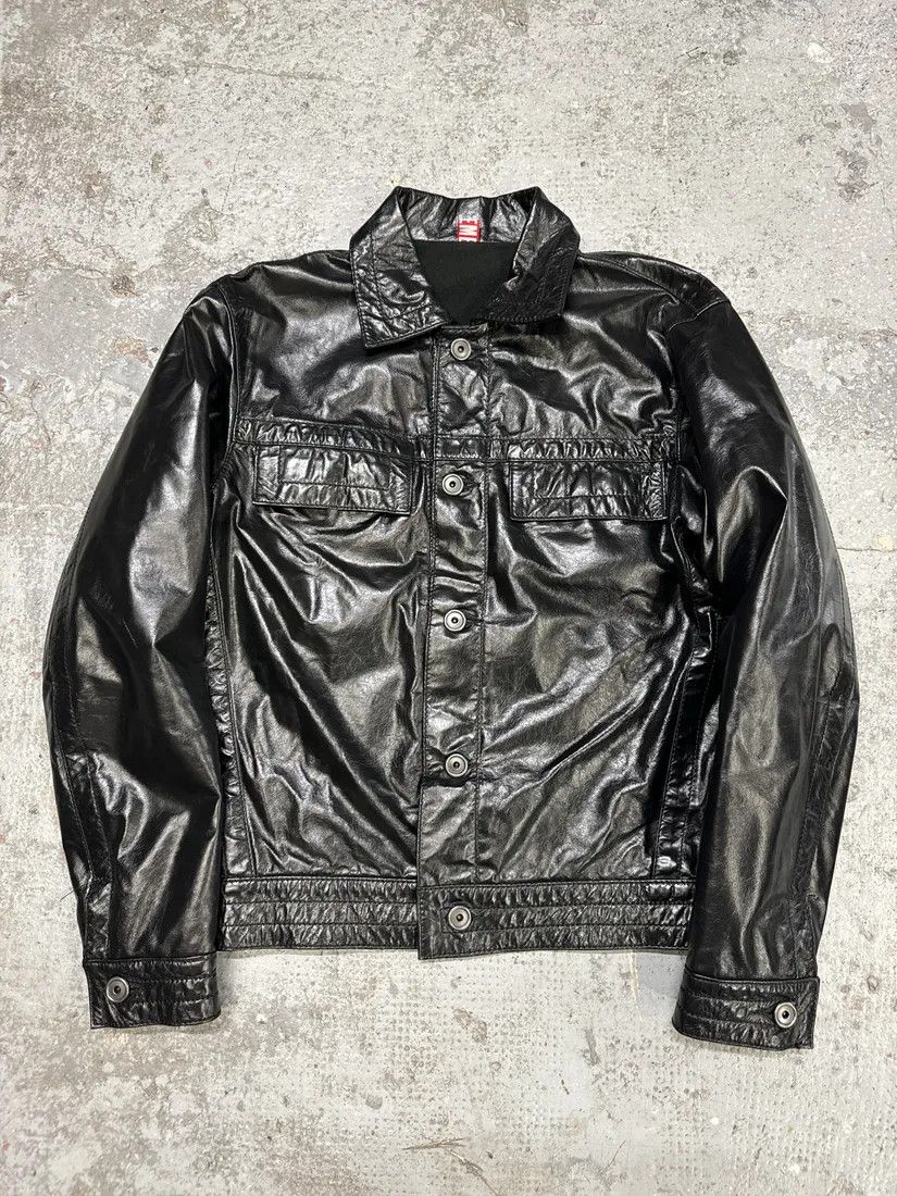 2000s Dirk Bikkembergs Black Leather Jacket