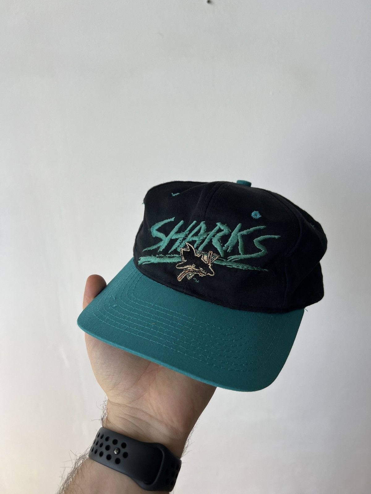 Other Vintage 90's San Jose Sharks AJD Black Snapback Cap Size ONE SIZE - 2 Thumbnail