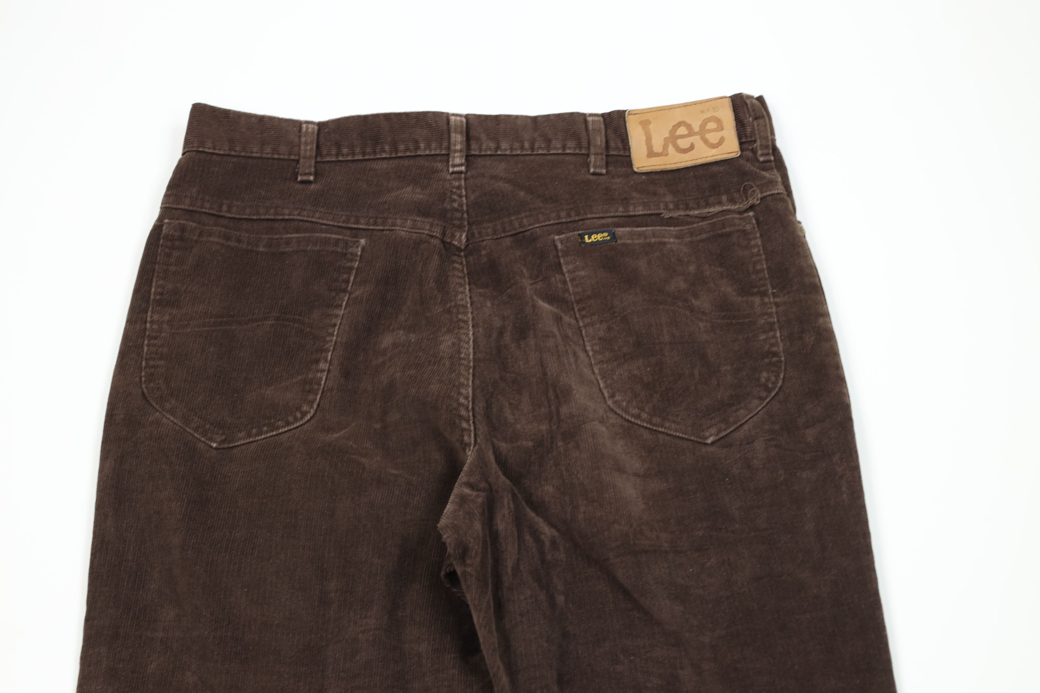 Lee Vintage 70s Lee Wide Leg Corduroy Chino Pants Brown USA Size US 34 / EU 50 - 11 Thumbnail