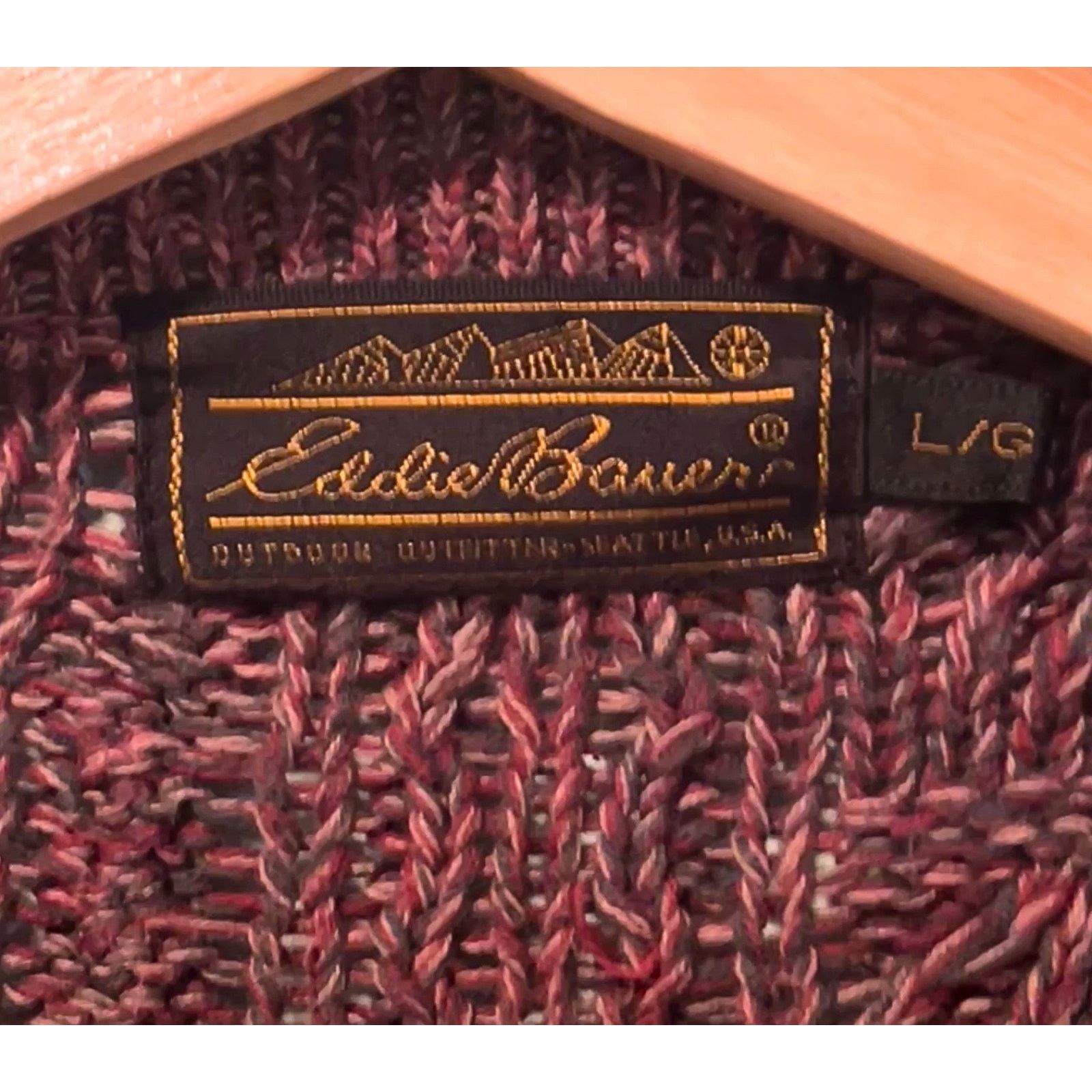 Eddie Bauer Eddie Bauer Cable Knit Sweater L Irish Fisherman Vintage Size US L / EU 52-54 / 3 - 6 Thumbnail