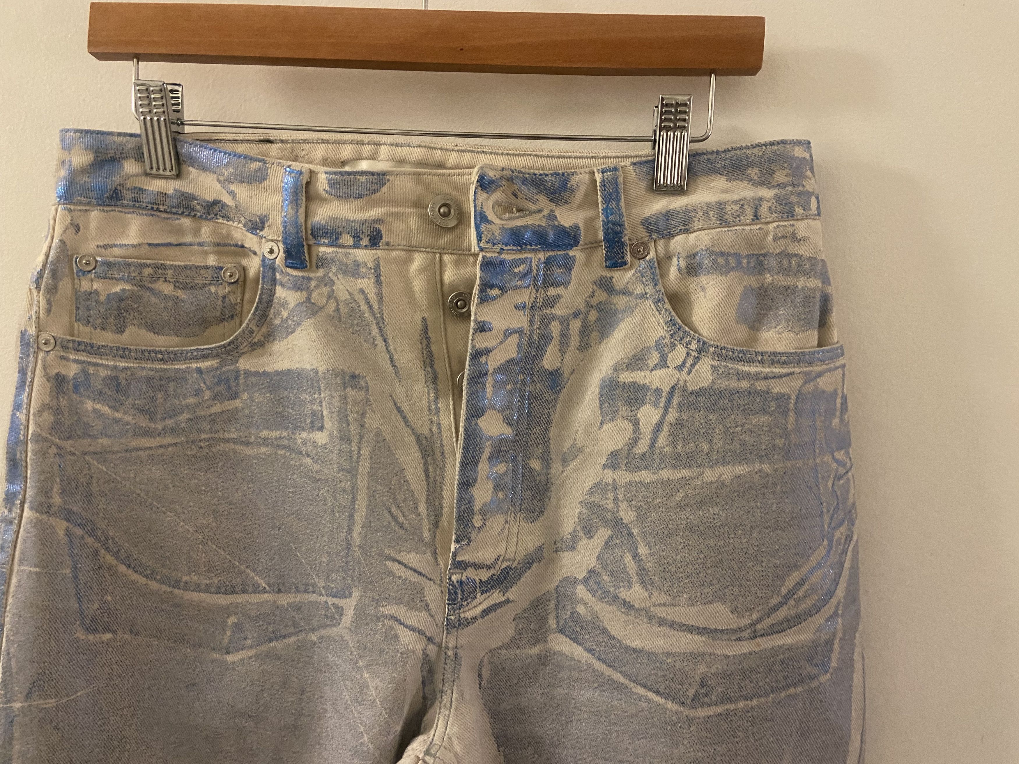 Our Legacy Our Legacy Metallic Jeans Size US 33 - 3 Thumbnail