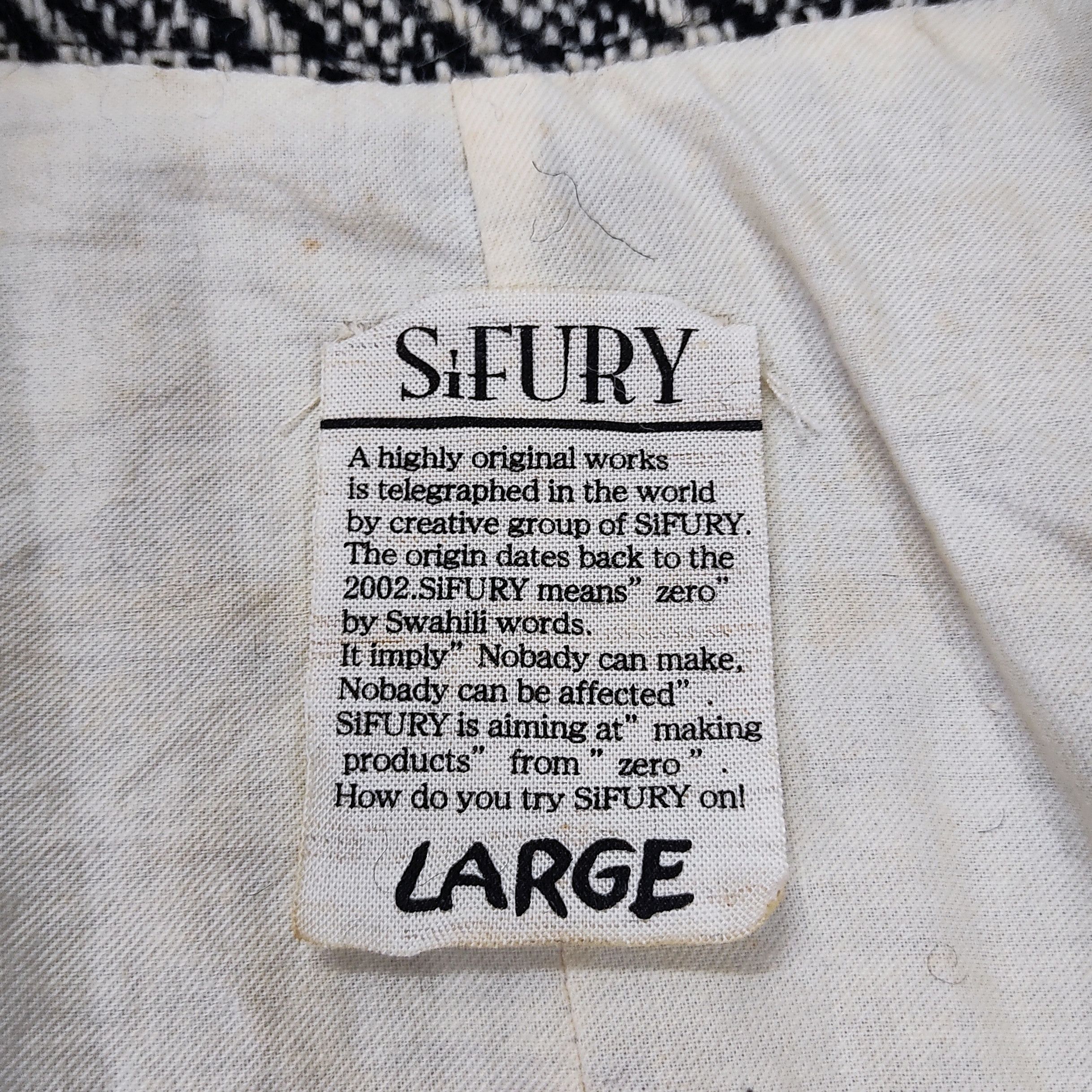 Sifury SIFURY Multi Zipper Tweed Herringbone Underground Jacket Size US S / EU 44-46 / 1 - 7 Thumbnail