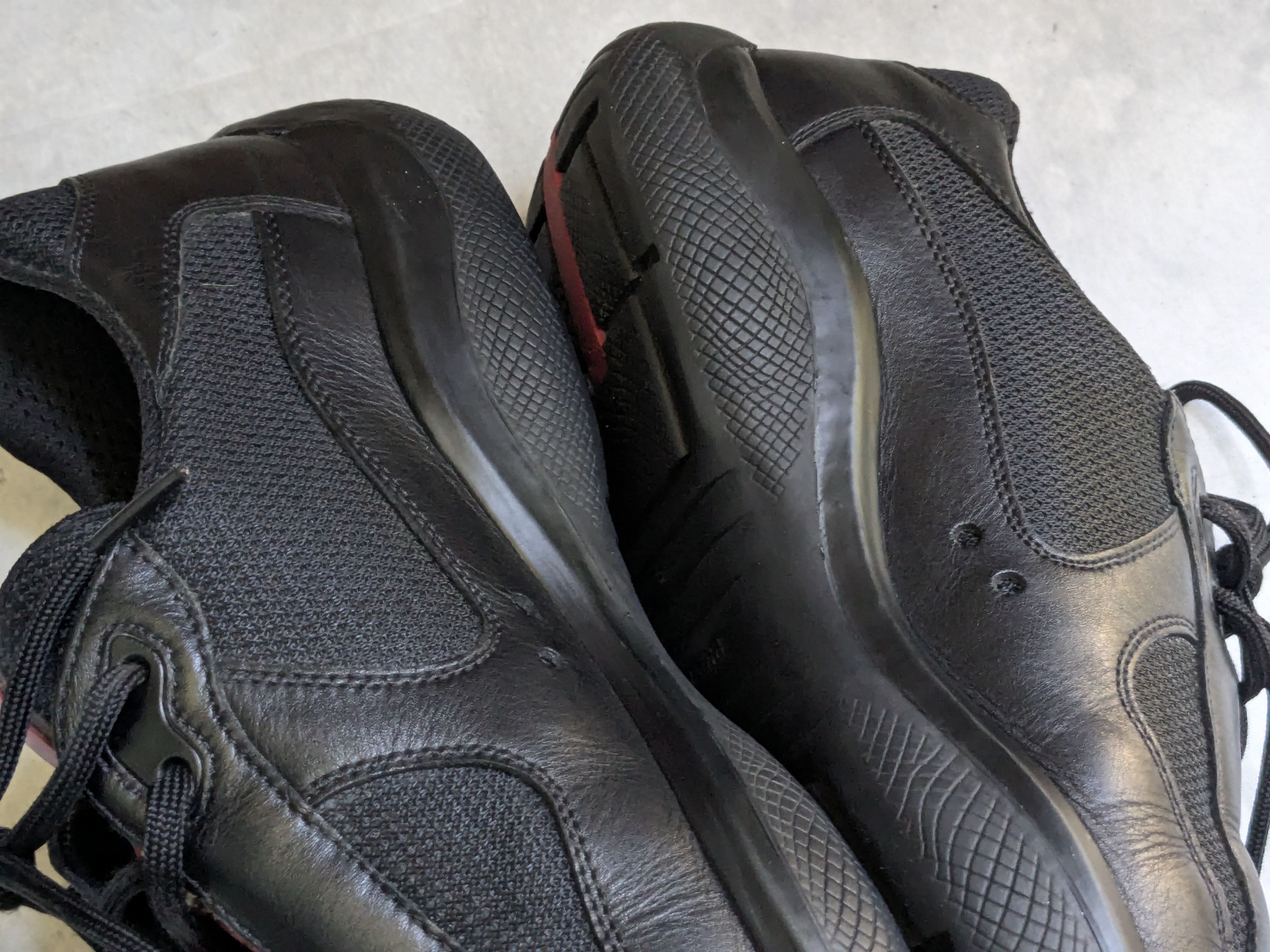 Prada Prada America's Cup Sneakers Black Red 11 Low Tops Leather Size US 11 / EU 44 - 9 Thumbnail