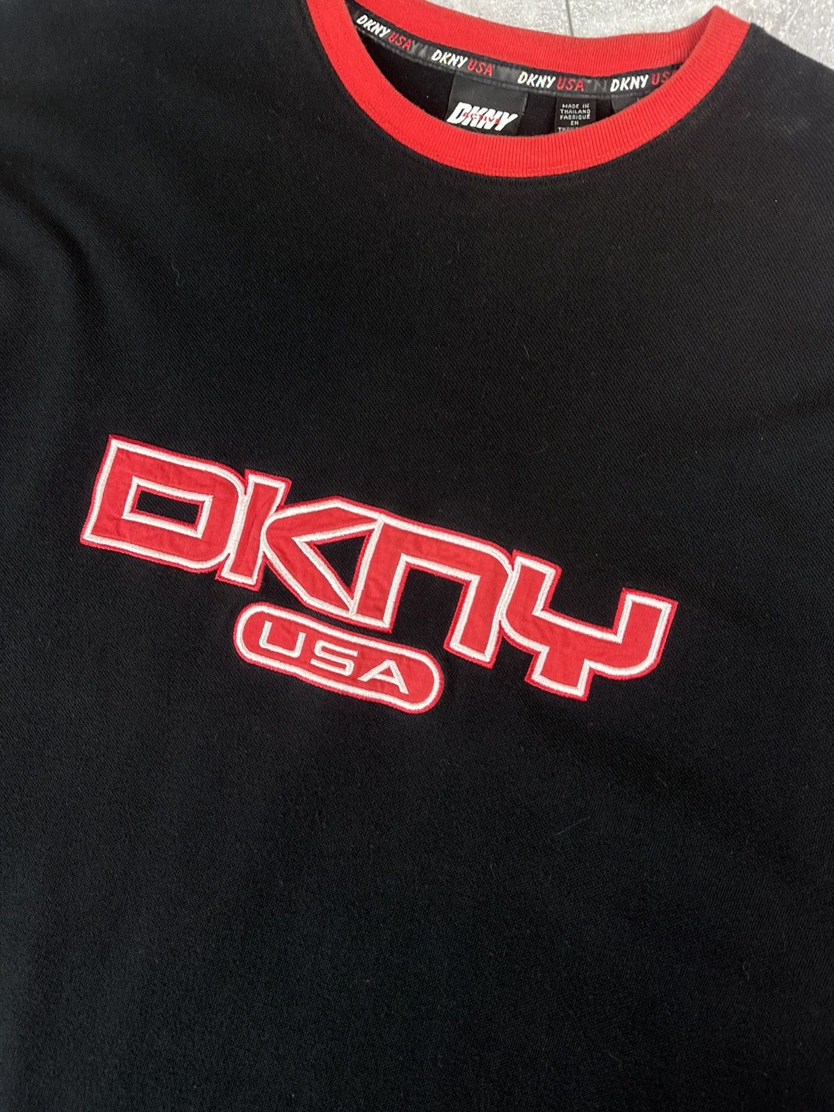 DKNY DKNY Vintage Retro Black/Red Long sleeve Size US L / EU 52-54 / 3 - 7 Thumbnail