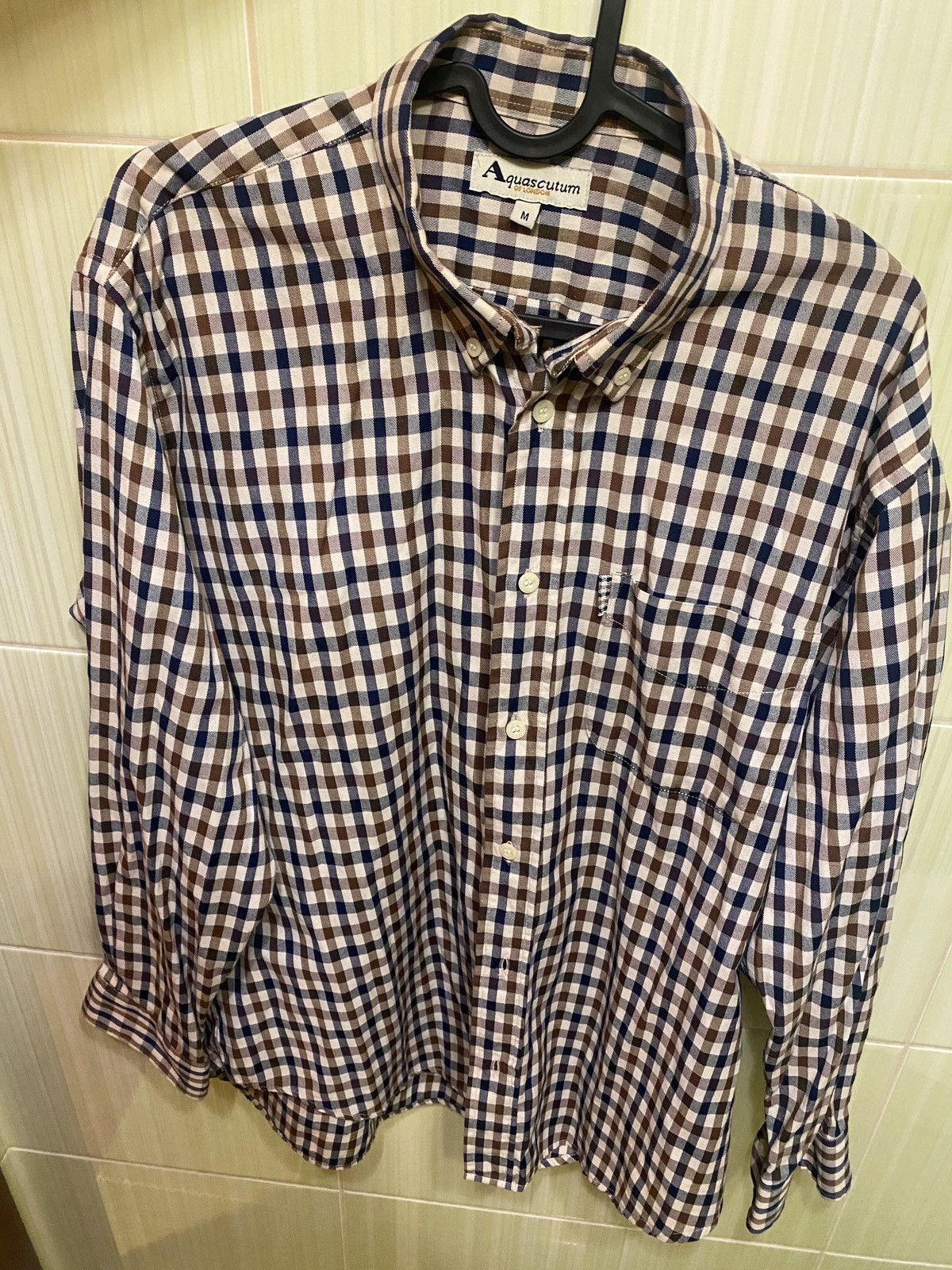 Aquascutum Aquascutum fullprint shirt button up Size US L / EU 52-54 / 3 - 1 Thumbnail