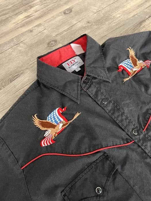 Vintage Vintage Black Western Eagle Embroidered Snap Shirt Size US L / EU 52-54 / 3 - 2 Thumbnail
