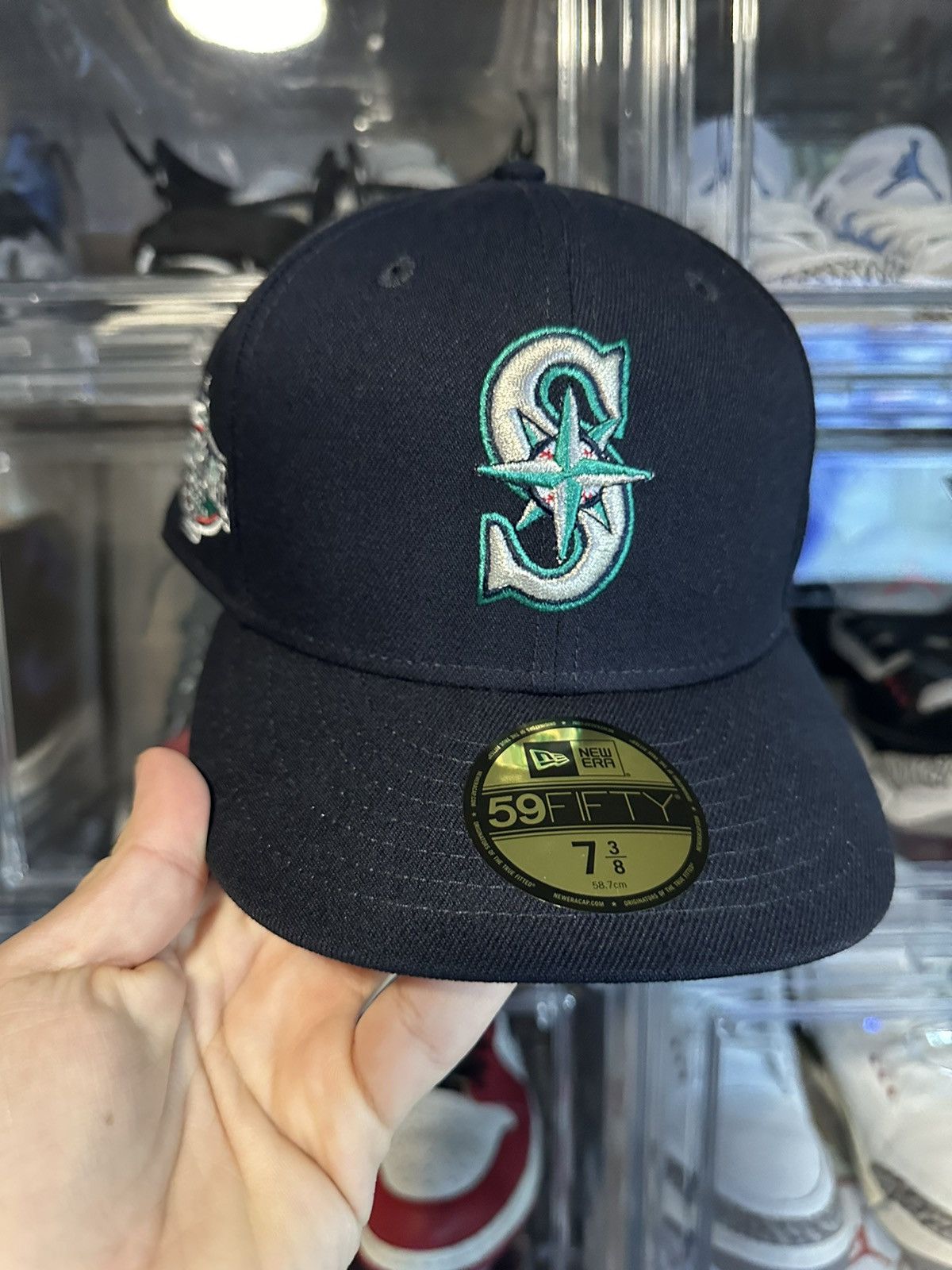 Hat Club × MLB × New Era New era 59fifty Seattle mariners navy side ...