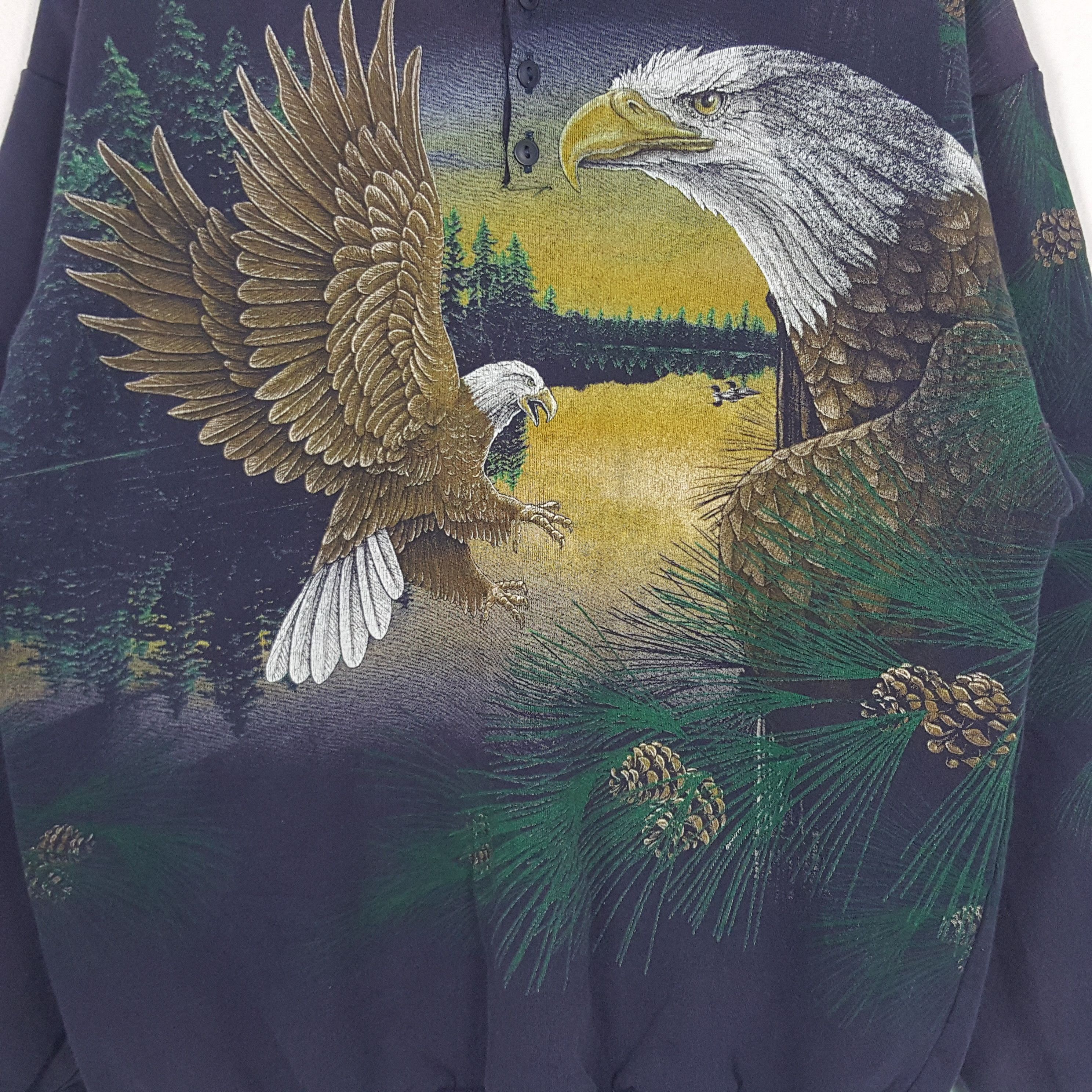 Vintage Vintage ABC The Eagle Art Design Full Print Sweatshirt Size US M / EU 48-50 / 2 - 2 Thumbnail