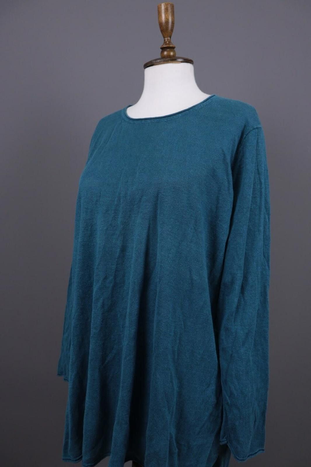 Designer Gudrun Sjoden Blue Linen Lagenlook A-Line Dress Size L Size L / US 10 / IT 46 - 5 Thumbnail