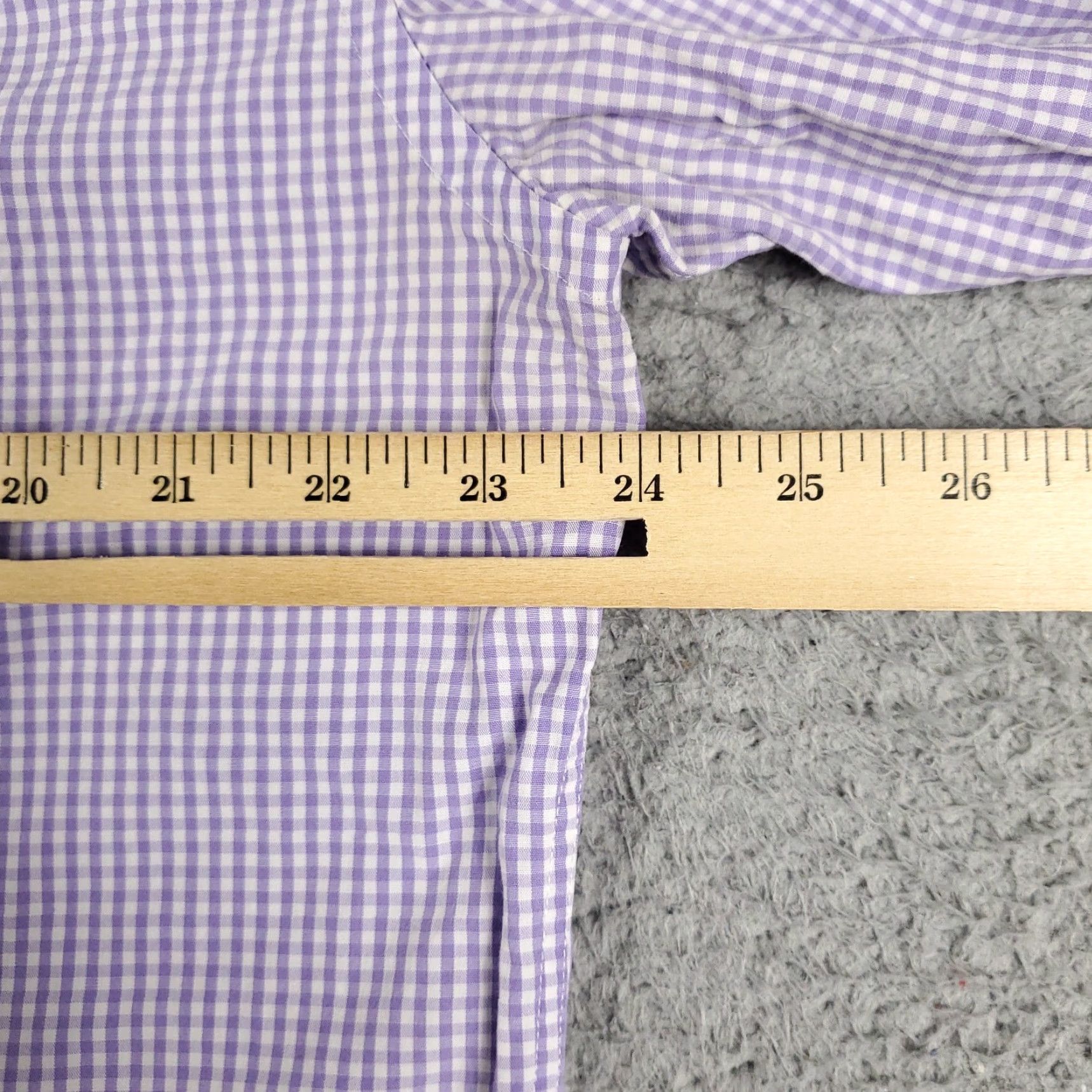 Tommy Hilfiger Tommy Hilfiger Dress Shirt Mens 17 Purple Check Long Sleeve Button-Down Regular Fit Size 46R - 7 Thumbnail