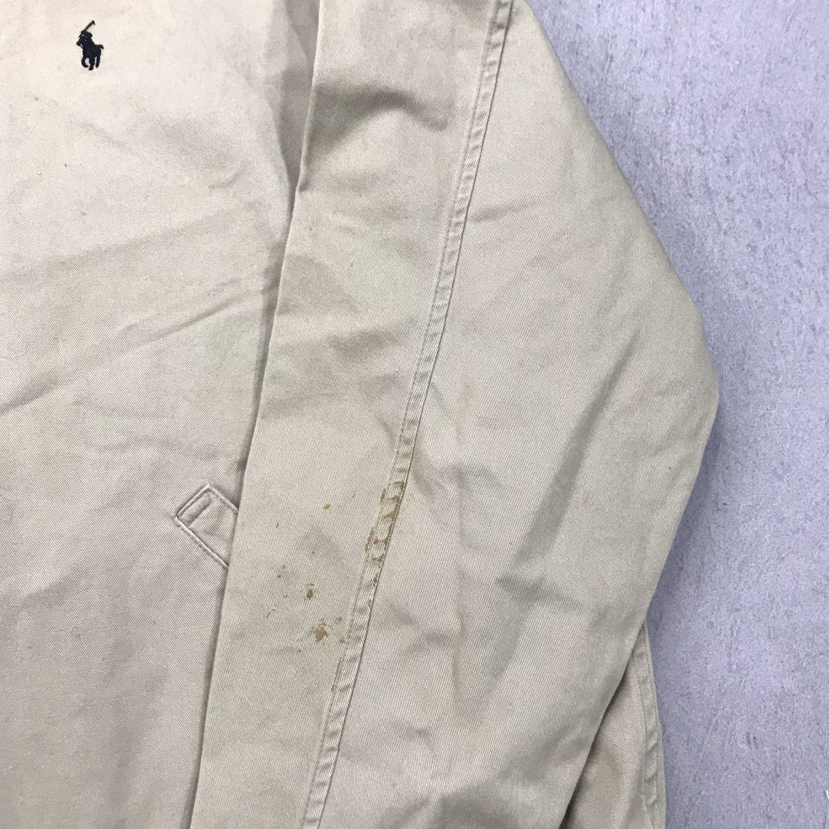 Polo Ralph Lauren VINTAGE Polo Ralph Lauren Jacket Mens 2XL Beige Cotton Bomber Zip Preppy 90s Size US XXL / EU 58 / 5 - 4 Thumbnail