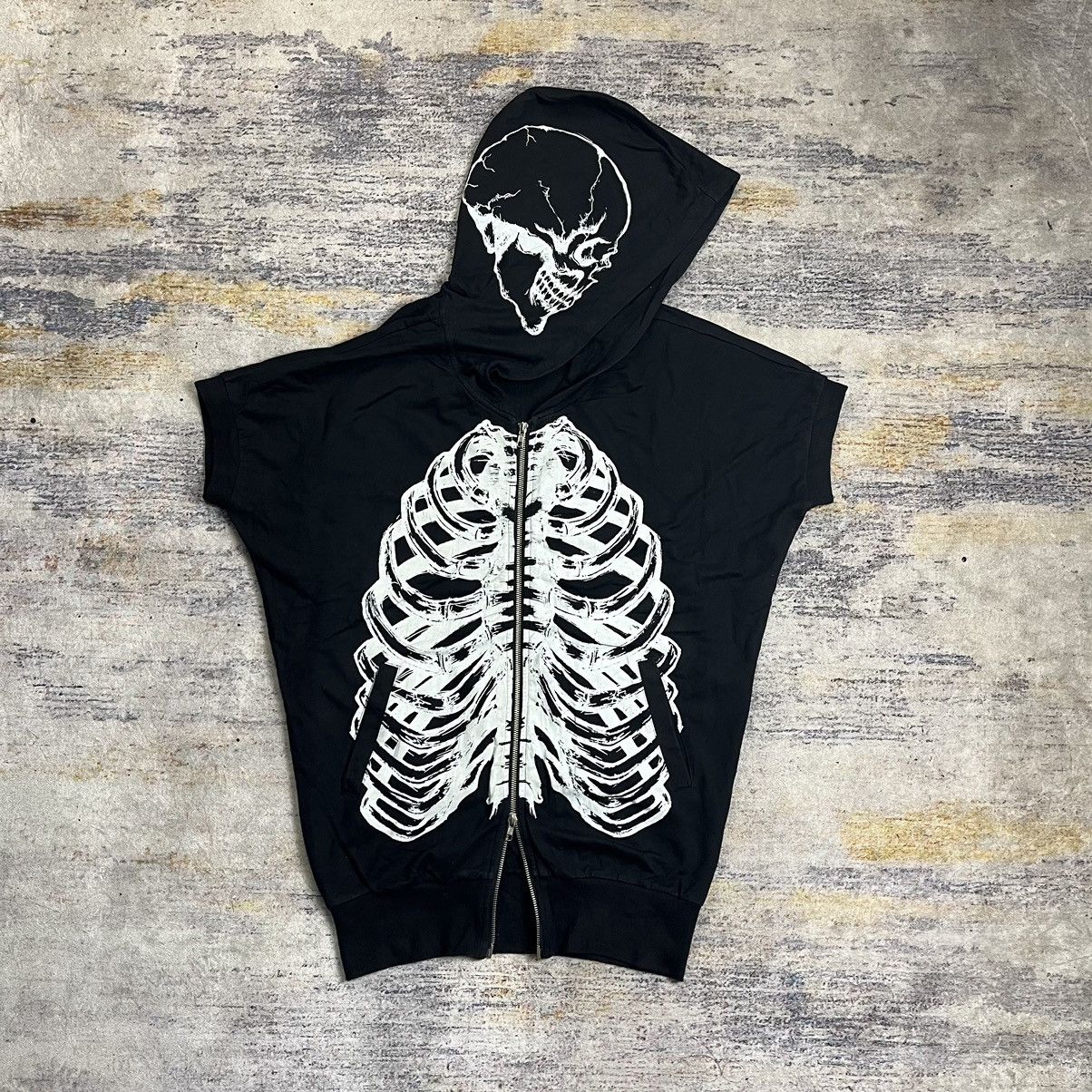 If Six Was Nine × Japanese Brand × Le Grande Bleu (L.G.B.) Y2k Rare Glad News skeleton zip hooodie Size US L / EU 52-54 / 3 - 2 Thumbnail