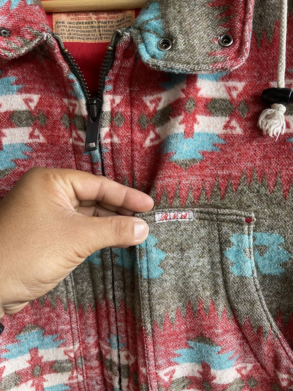 Vintage Very Rare🔥Vtg 60s/70s Rna Inc Native Navajo Heavy Jacket Size US XL / EU 56 / 4 - 7 Thumbnail