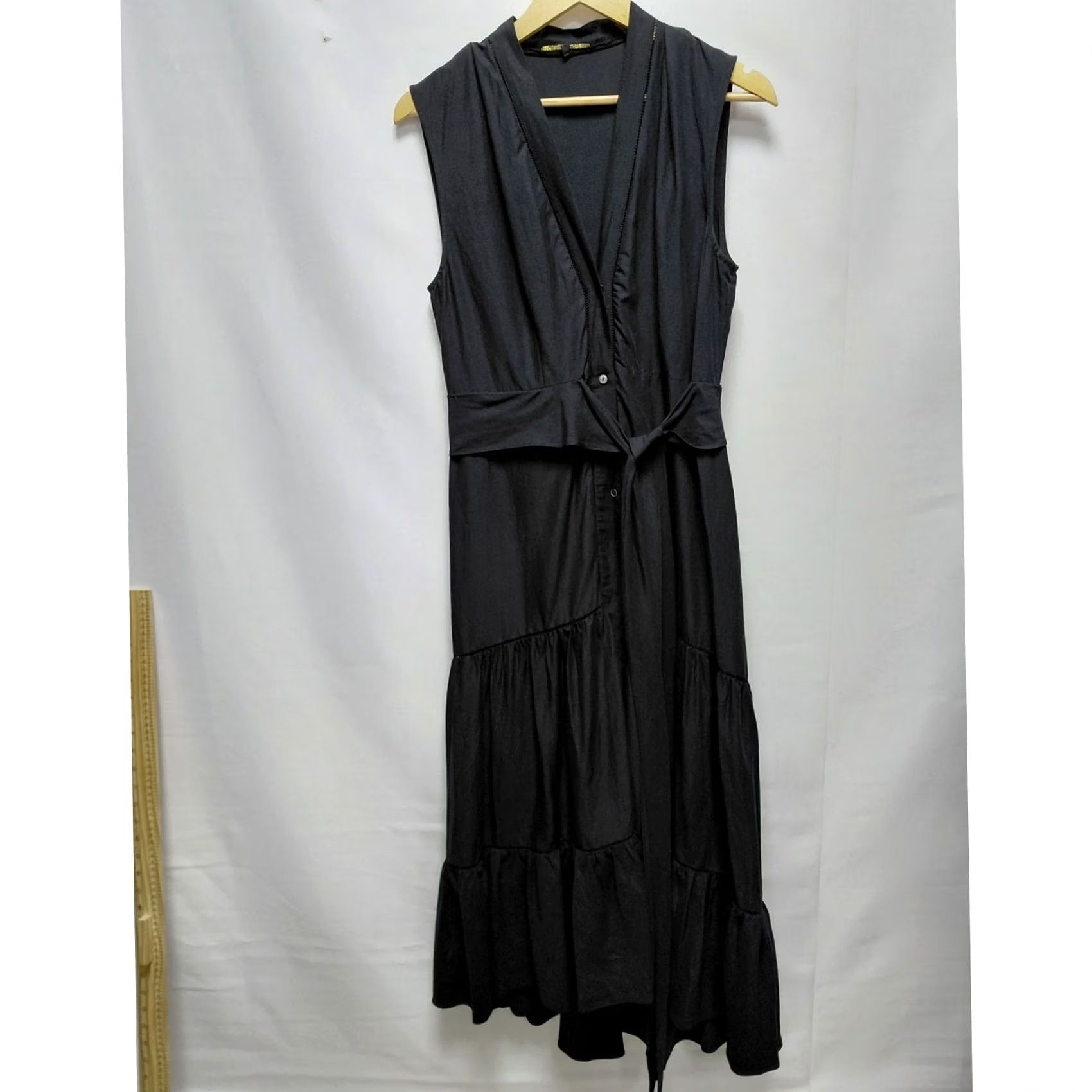 KOBI HALPERIN Kobi Halperin Dress Womens M Black Sleeveless Maxi Solid Tencel Women Size Size M / US 6-8 / IT 42-44 - 2 Thumbnail
