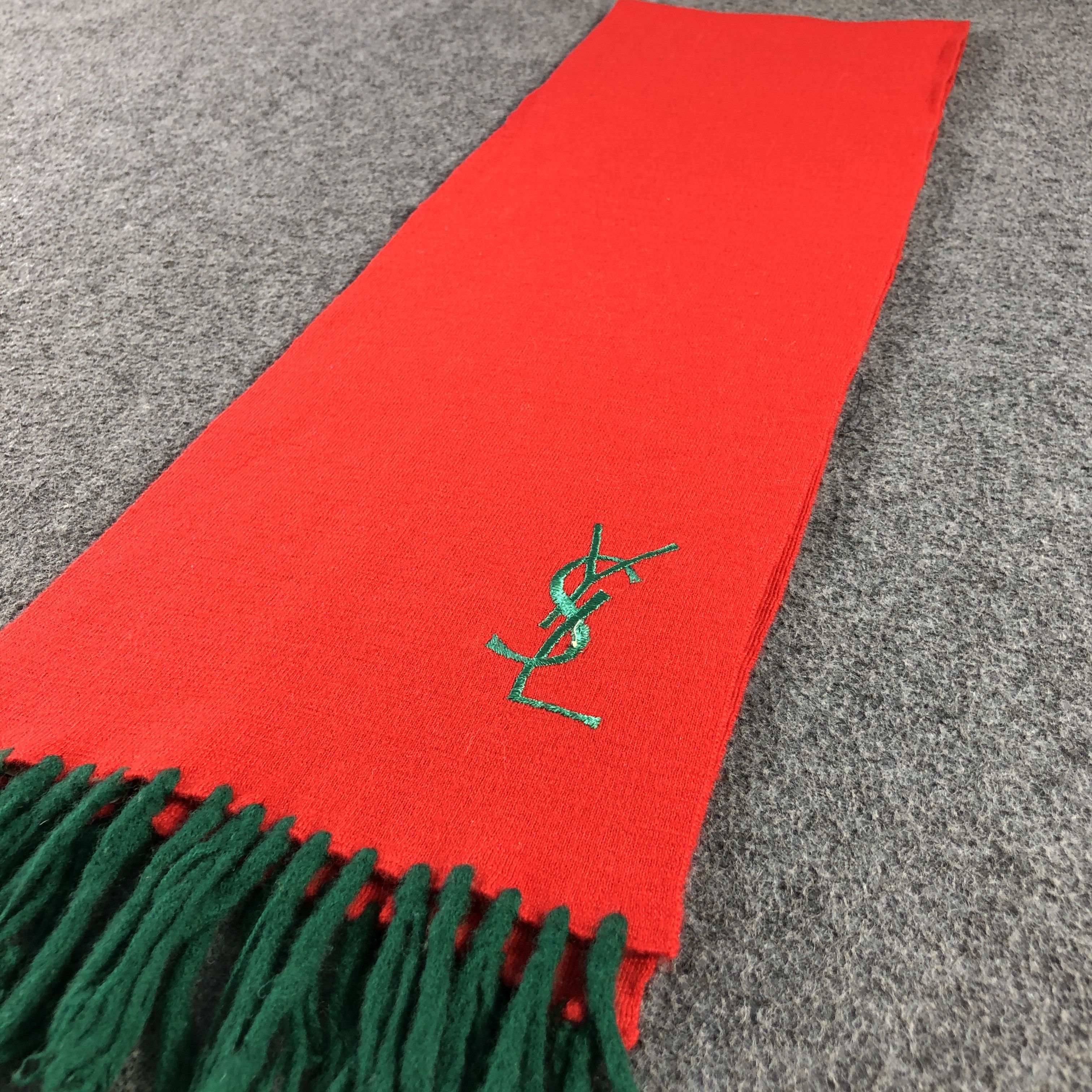 Yves Saint Laurent YSL Wool Scarf Muffler V2934 Size ONE SIZE - 3 Thumbnail