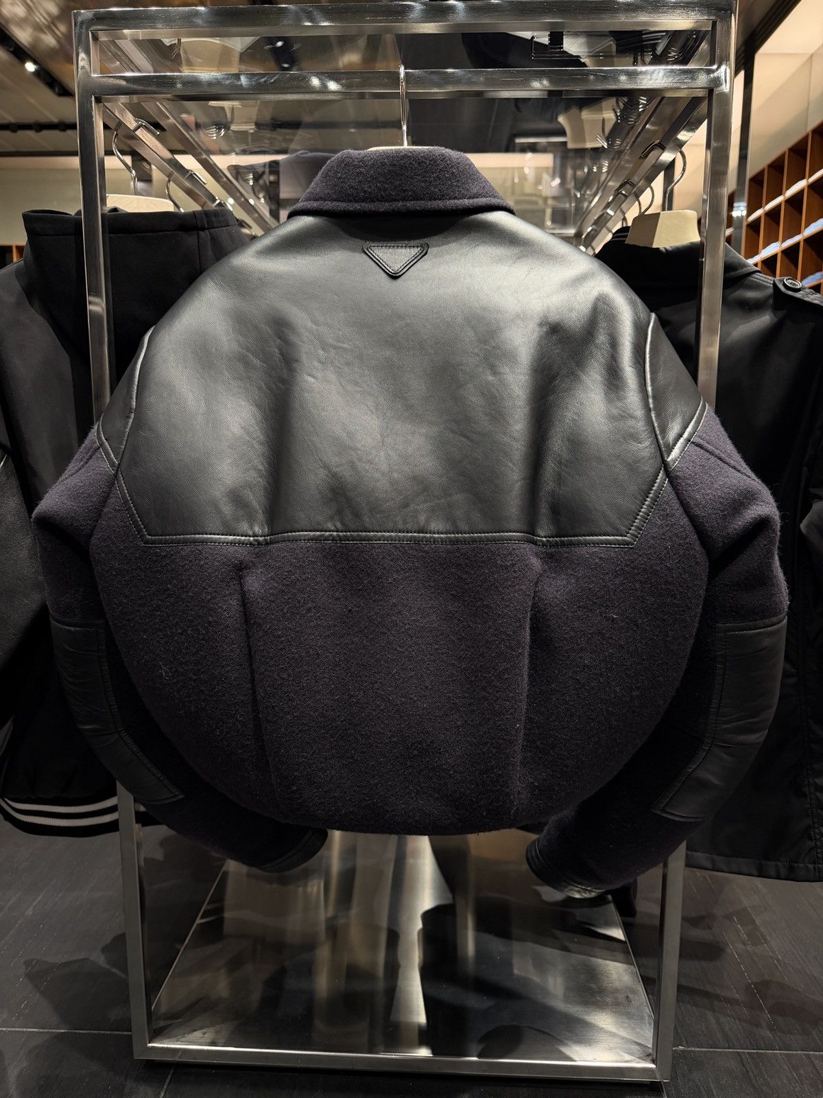 Prada Prada panelled wool bomber jacket Size US M / EU 48-50 / 2 - 2 Thumbnail