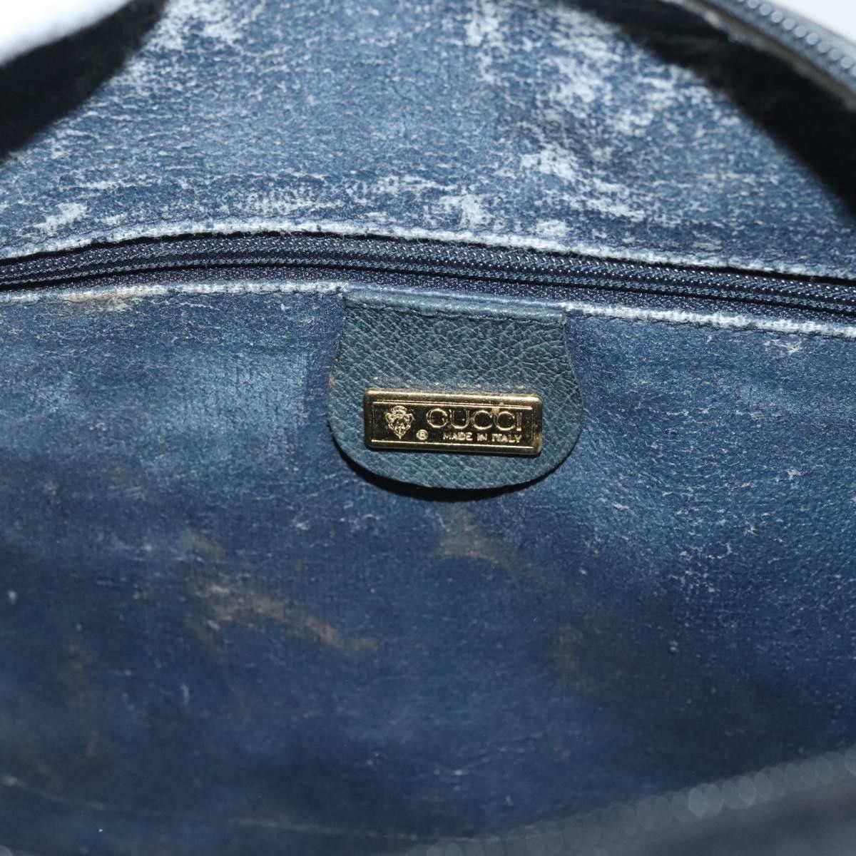 Gucci GUCCI GG Supreme Sherry Line Hand Bag Pvc Navy Gold Red Size ONE SIZE - 15 Thumbnail