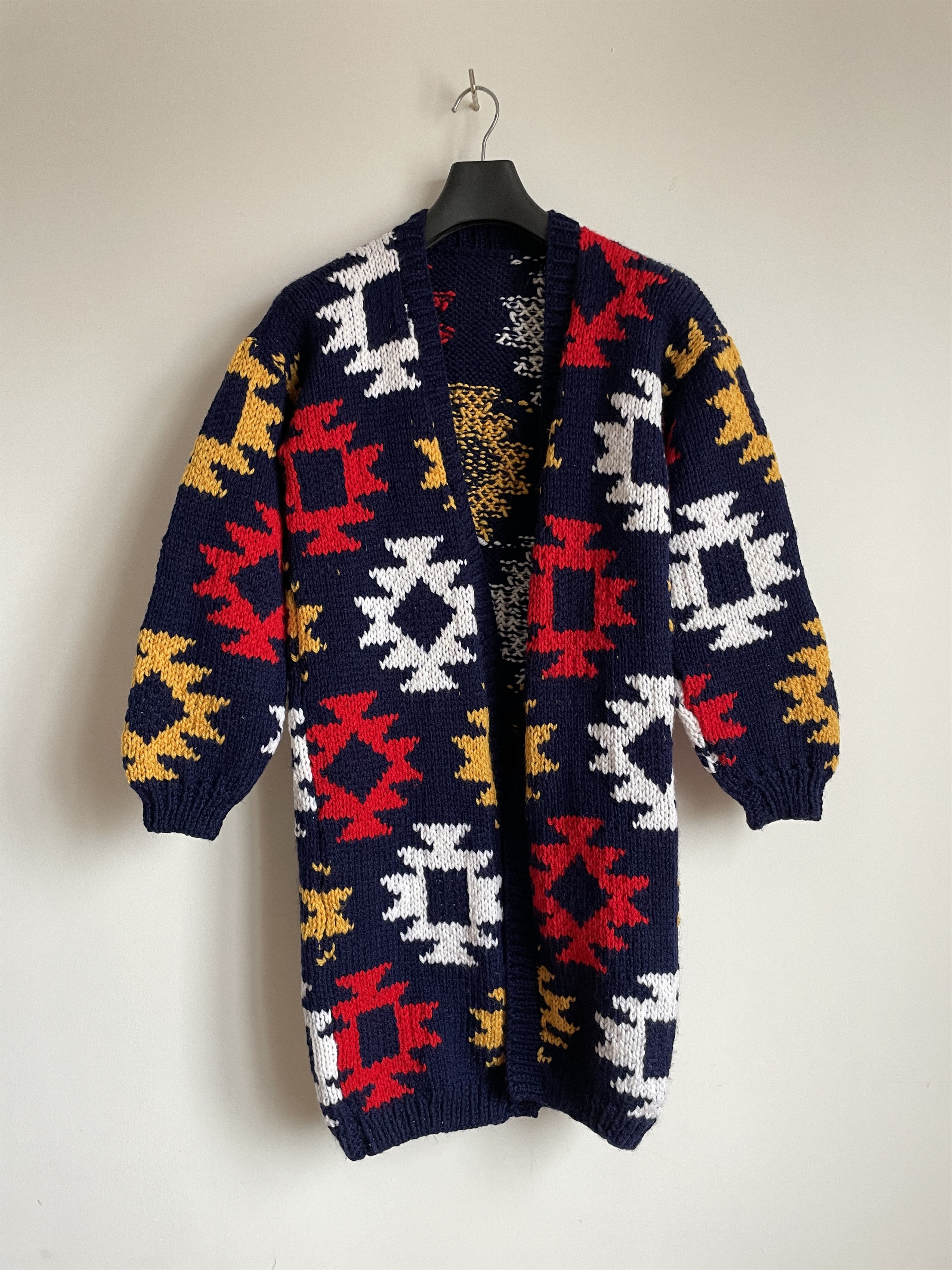 Vintage Vintage Womens Aztec Natice Wool Open Cardigan Size M Size M / US 6-8 / IT 42-44 - 1 Thumbnail