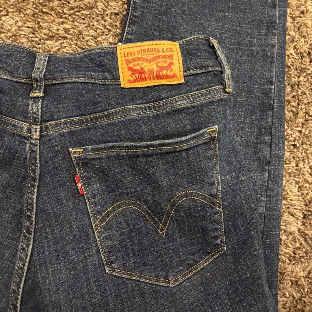 Levi's Levi's Blue Straight Denim Jeans Size 27" / US 4 / IT 40 - 2 Thumbnail