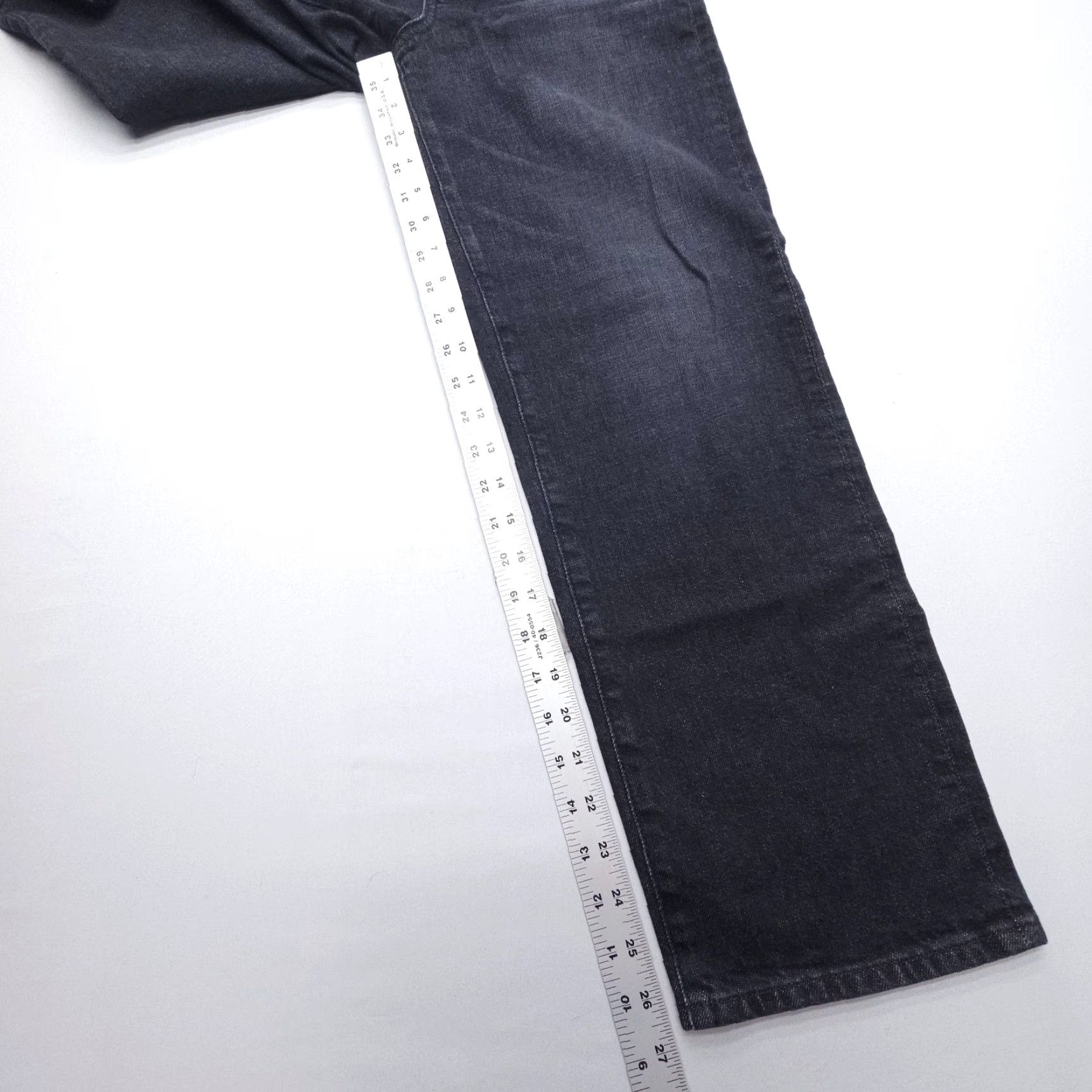 SLVRLAKE VINTAGE Slvrlake London Crop Jeans Womens Size 25 Underground High Rise Dark Black 5-Pocket Design USA Womens Jeans Size 42" / US 20 - 5 Thumbnail