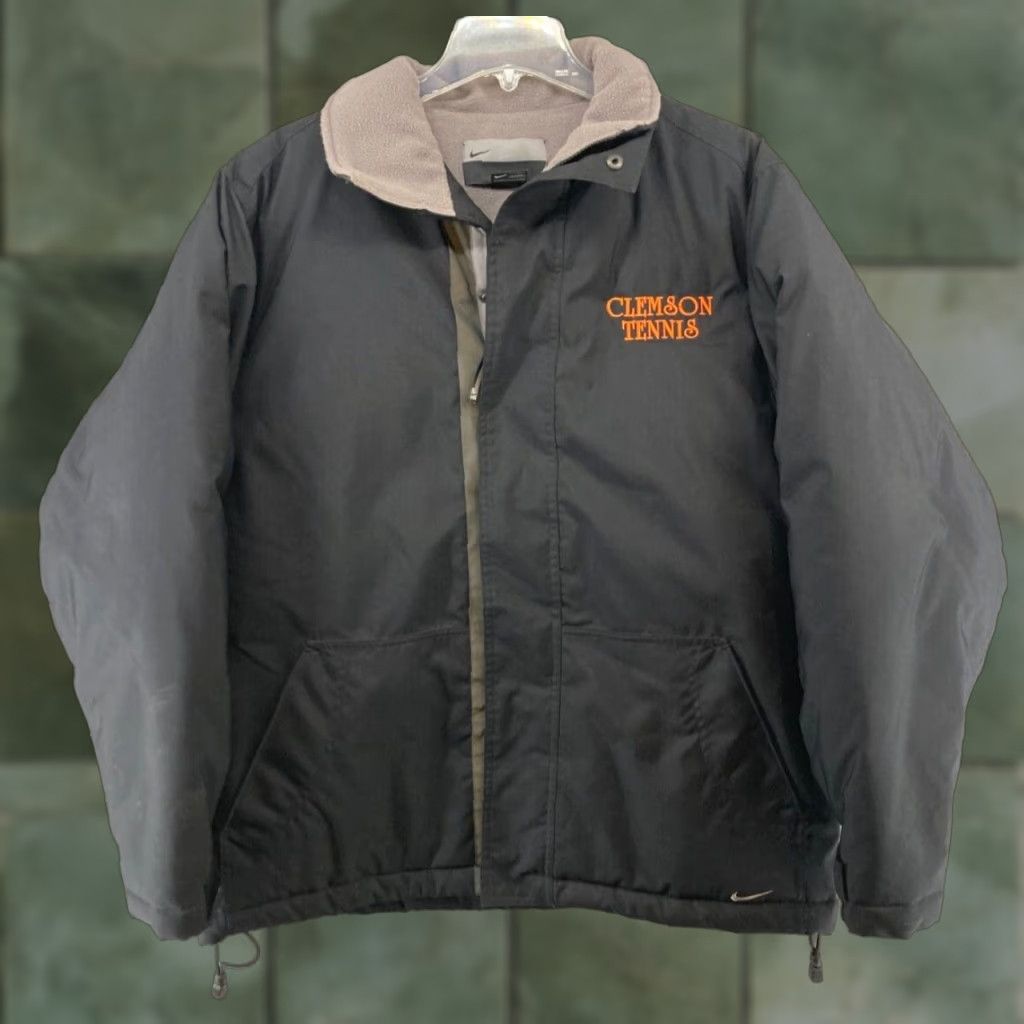 Nike Nike Mens Jacket Medium Black Fleece Lined Clemson Tennis Size US M / EU 48-50 / 2 - 1 Thumbnail