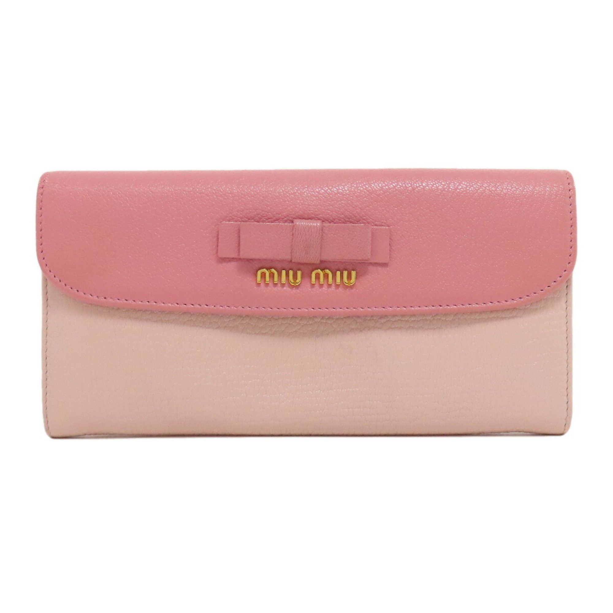 【関税・送料込み】MIU MIU WALLETS Miu Miu Miu MIUMIU Wallet Women's Long Leather Madras Love